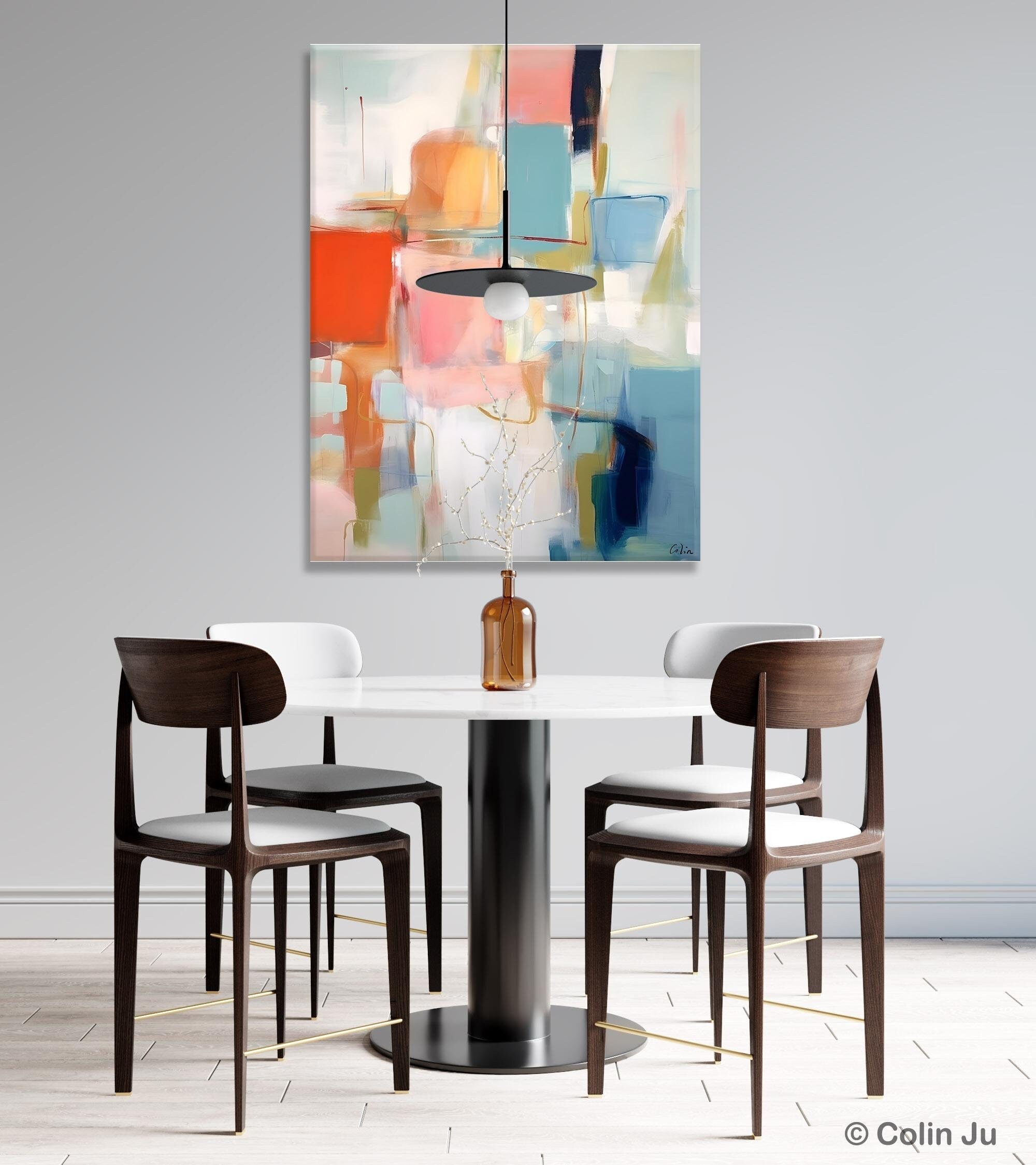 Hand Painted Canvas Art - Original Abstract Wall Paintings for Dining Room | Extra Large Contemporary Wall Decor | Perfect for Home & Office Interior Design