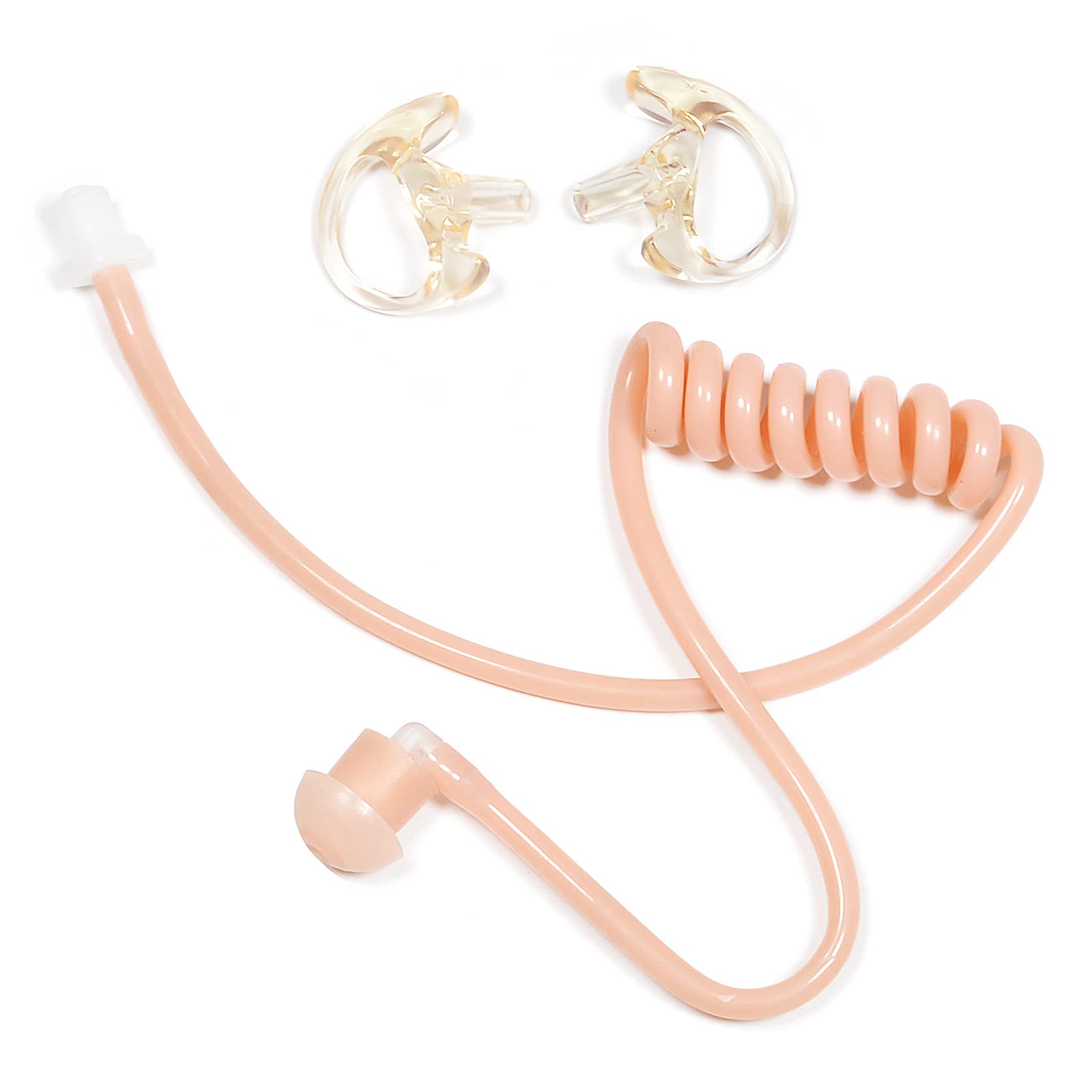 HYS B-05-2MEB Coil Tube Earbud Kit with Medium Earmold - Compatible with Two-Way Radios & Surveillance Headsets - Clear Audio for Security, Law Enforcement & Professional Use
