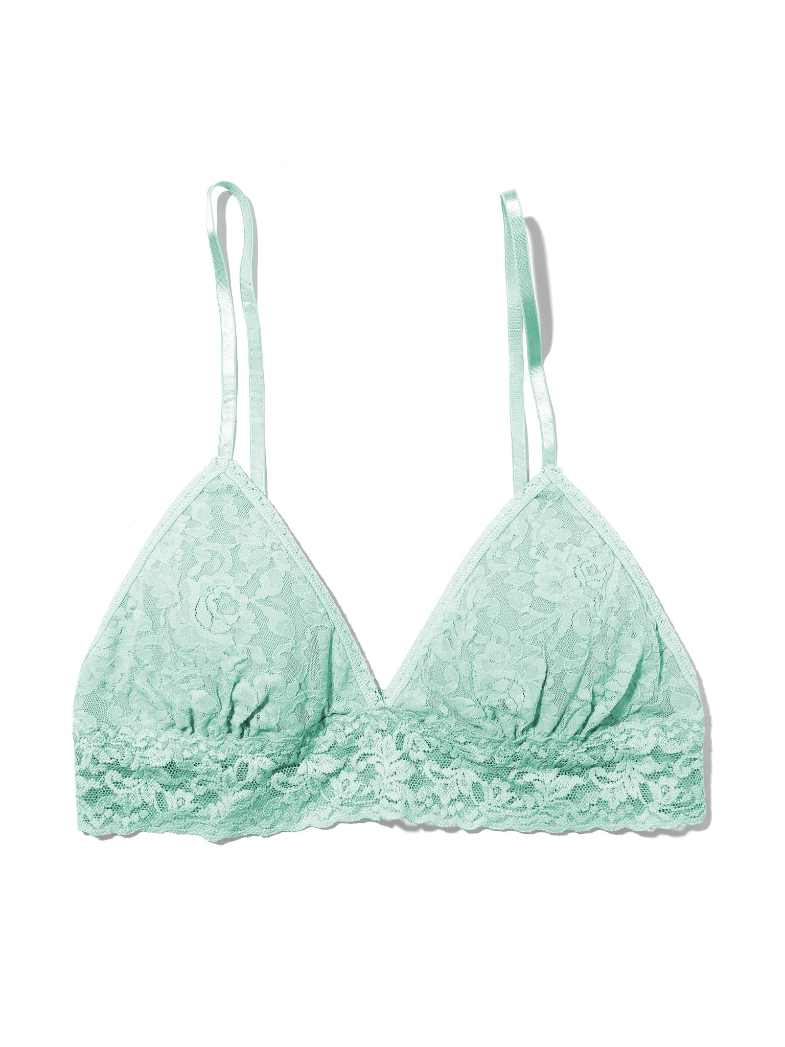 Signature Lace® Padded Triangle Bralette - Comfortable Wireless Bra for Women, Soft Stretchy Fabric, Light Support - Perfect for Yoga, Lounge & Everyday Wear