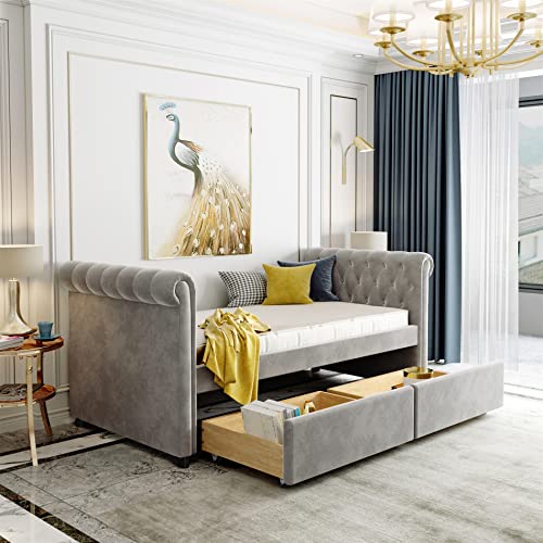 Grey With Drawers