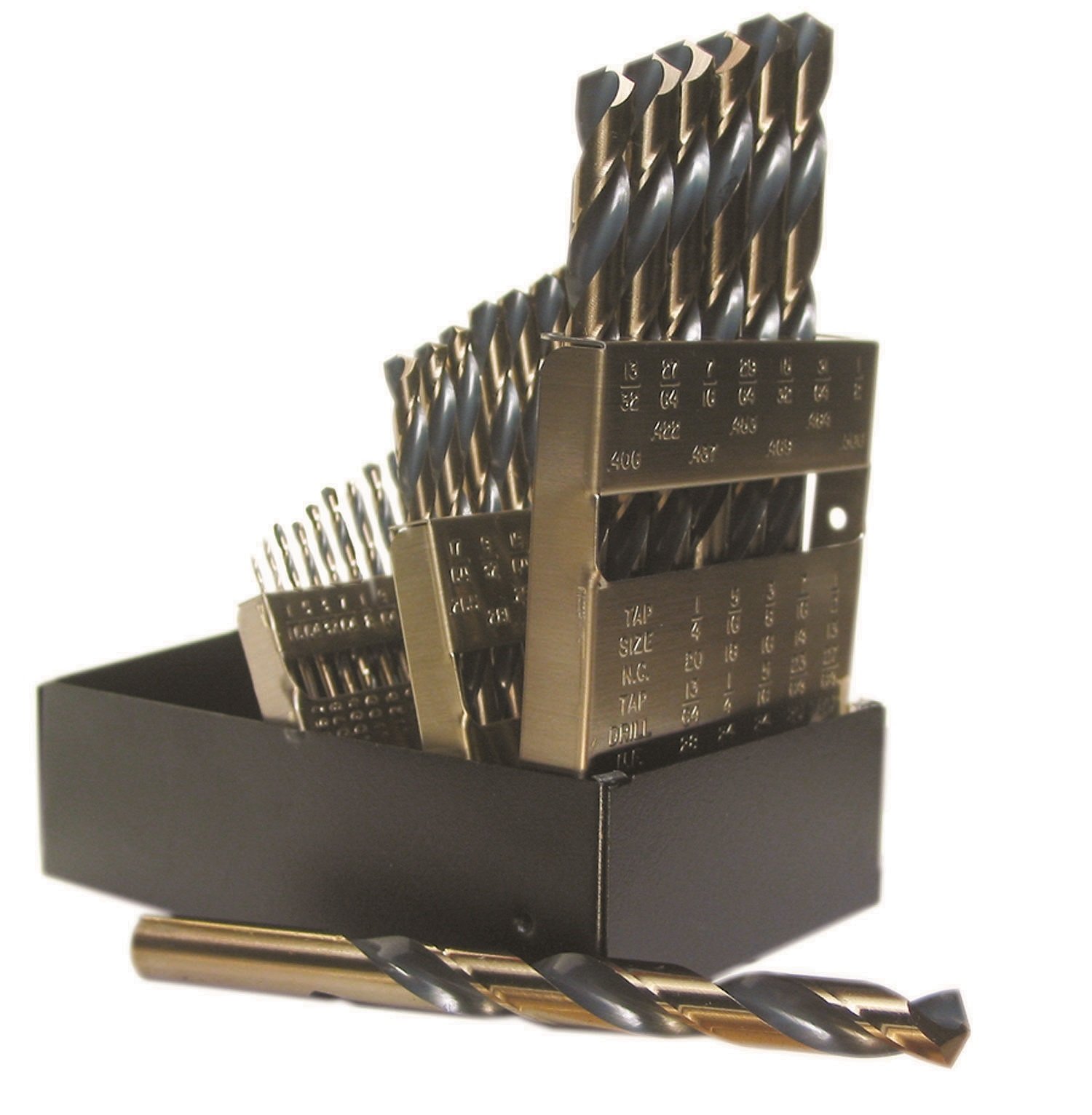 Viking Drill and Tool 44150 SP-29 Type 240-UB 135° Split Point Magnum Super Premium Jobber Drill Bit Set (29-Piece) - Heavy Duty Metal & Wood Drilling for Professional Contractors & DIY Projects