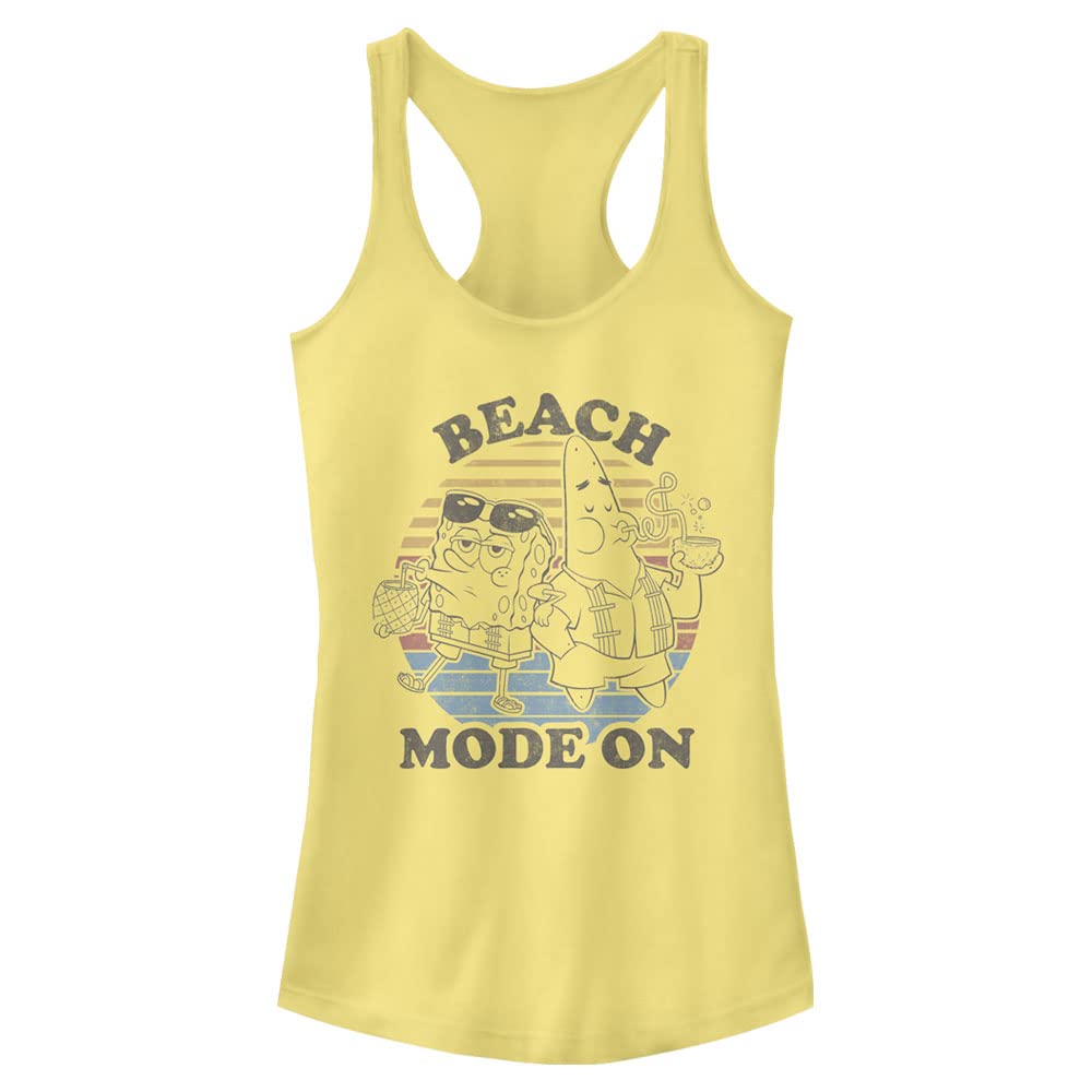 SpongeBob SquarePants Women's Racerback Tank Top - Nickelodeon Cartoon Graphic Tee for Beach, Summer & Casual Wear