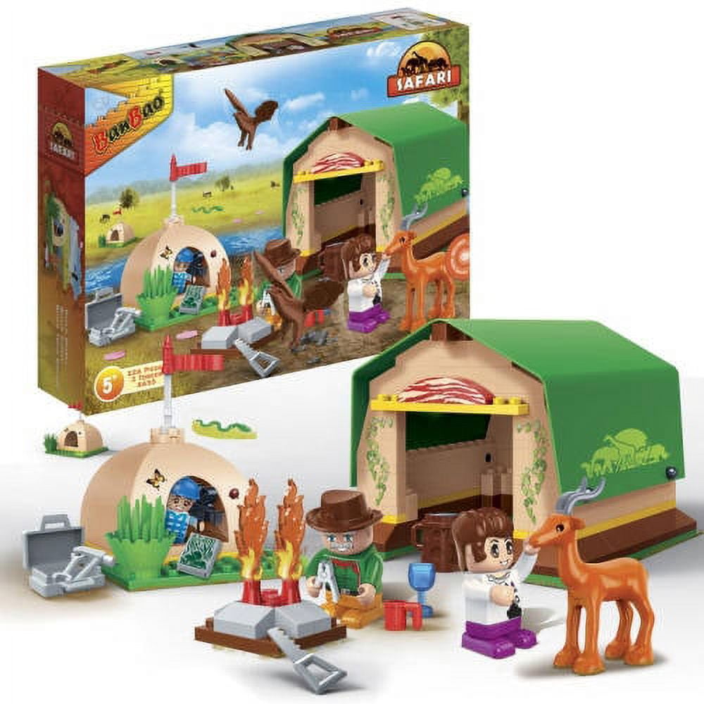 BanBao Wilderness Adventure Tented Camp Building Set - 226 Pieces STEM Construction Toy for Kids | Perfect for Outdoor Play, Camping Pretend Play & Creative Building Activities