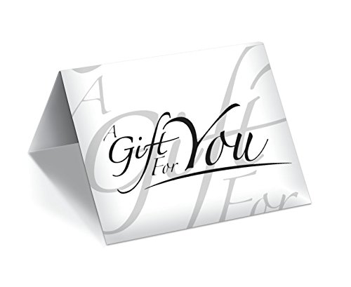 500 Pack White Italic Gift Card Presenters - Perfect for Retail Stores, Restaurants, and Corporate Gifting