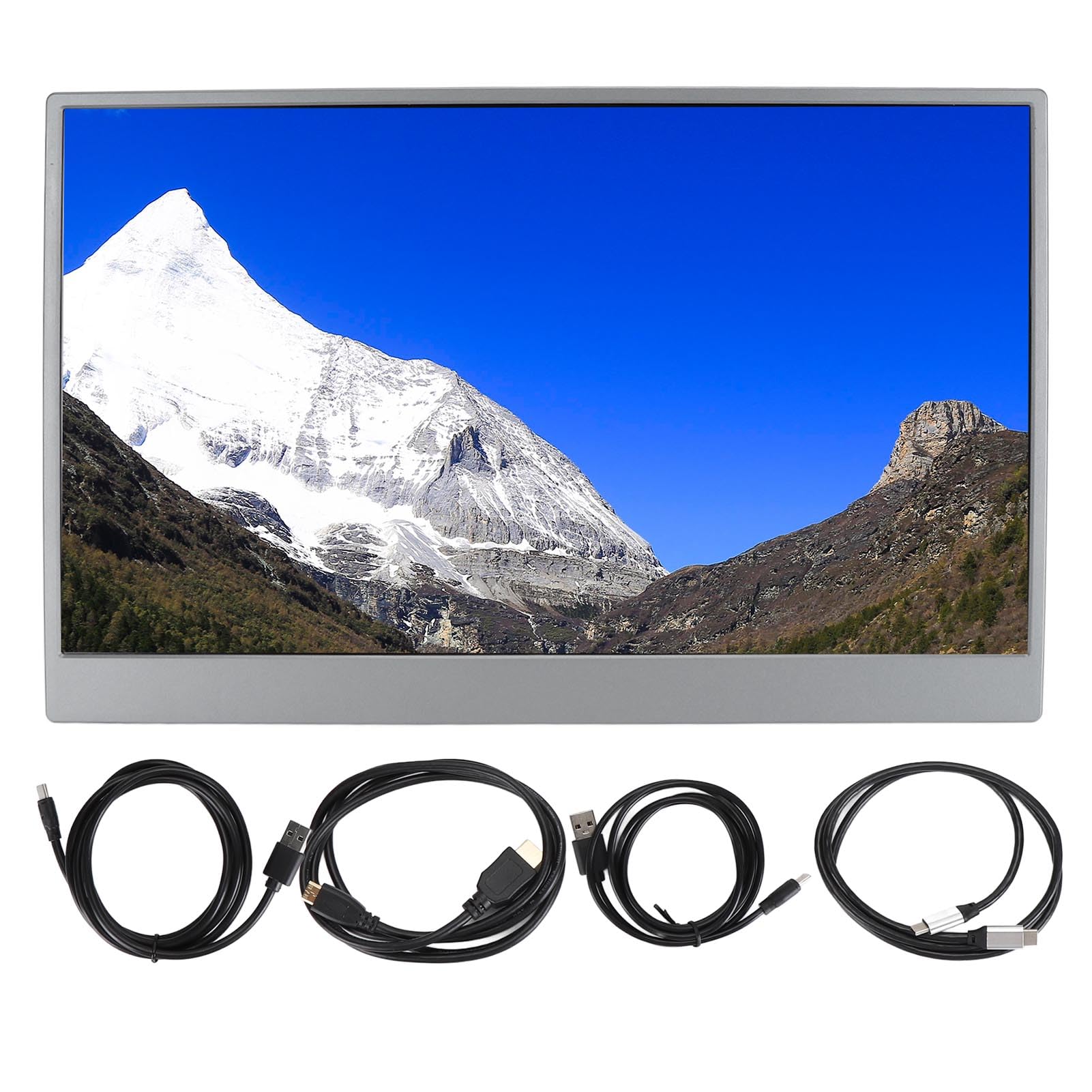ASIXXSIX 15.6 Inch Portable Touchscreen Monitor - Full HD 1080P IPS Display, 60Hz Refresh Rate, HDMI & USB-C Connectivity - Ultra Slim External Screen for Laptop, PC, Gaming, Business Travel and Home Office Use