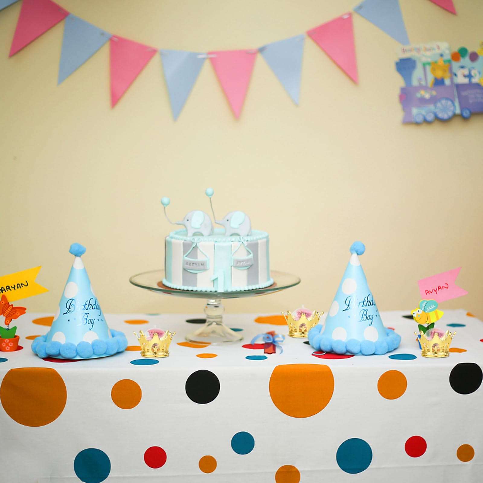24-Piece Fillable Gold Crown Party Favors with Dome - Perfect for Birthday, Graduation & Celebration Decorations | JC Hummingbird JCHB | Great for Themed Parties, Photo Booths & Special Events