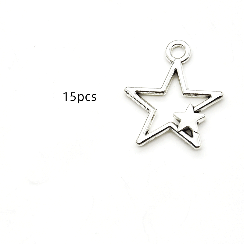 Vintage Silver Alloy Pendant for DIY Jewelry Making - Handcrafted Necklace Charms for Women, Gifts & Craft Projects