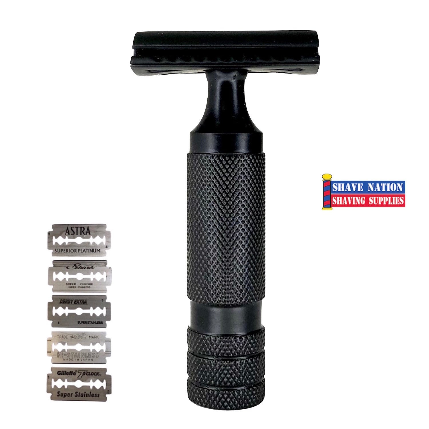Premium Chubby Closed Comb Safety Razor with 5 Stainless Steel Blades - Smooth Shaving for Men - Perfect for Travel & Daily Grooming