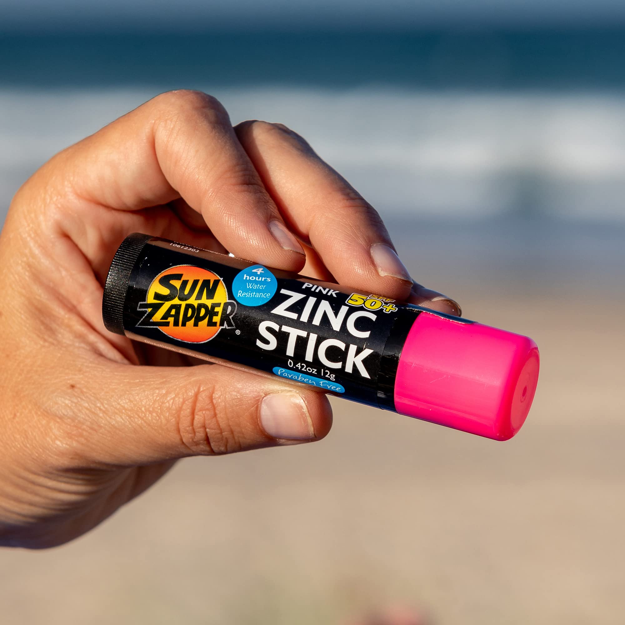 Sun Zapper Zinc Oxide Sunscreen Stick SPF 50+ – Waterproof & Reef Safe – 3-Pack (Pink, White, Blue) – Face & Body Sun Protection for Adults, Kids & Babies – Travel Size Mineral Sunscreen – Made in Australia – Perfect for Beach, Pool & Outdoor Activities