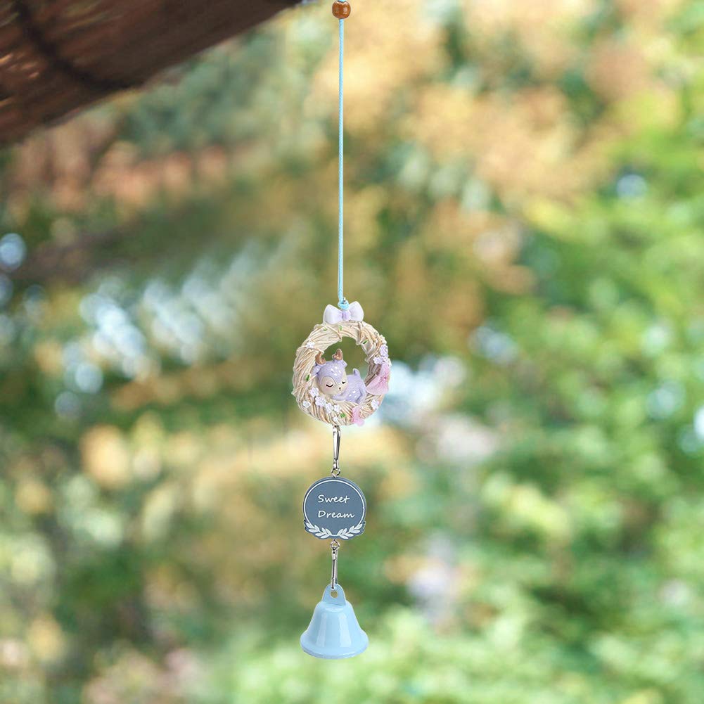 Outdoor Wind Chimes - Cute Cartoon Wind Chimes with Memorial Design, Blue Hanging Decor for Garden, Patio, Yard & Home | Perfect for Relaxing Outdoor Spaces & Soothing Wind Sounds
