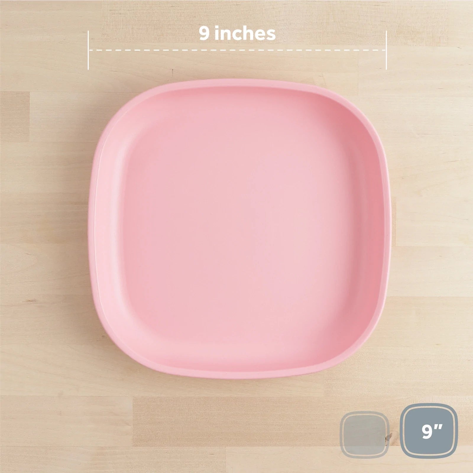 Re Play Large 9-Inch Flat Plate | BPA-Free Plastic Dinnerware for Kids | Perfect for Toddler Meals, School Lunches & Picnics