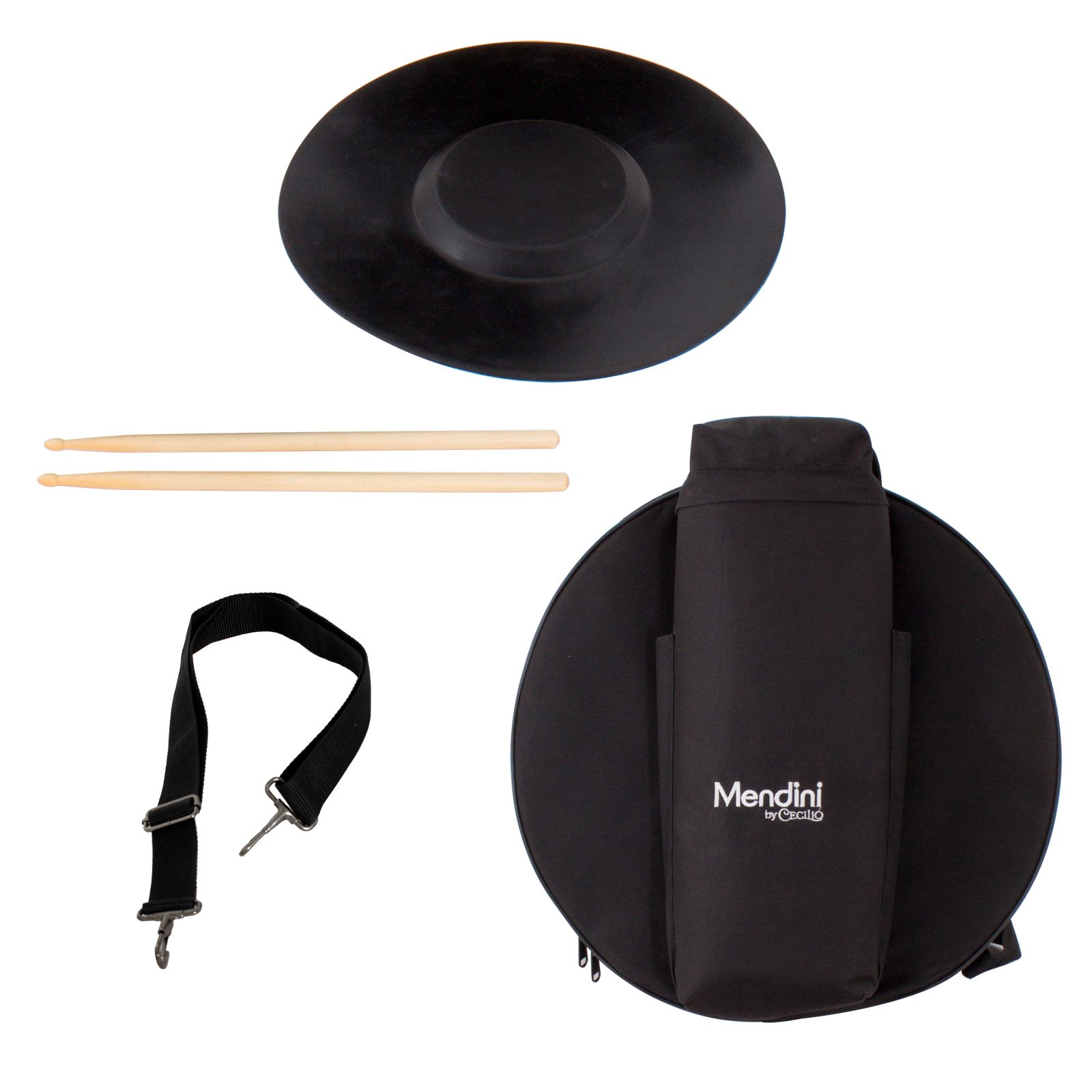 Mendini 14 x 5.5 Inch Black Snare Drum Set with Gig Bag, Drumsticks, Stand & Practice Pad - Perfect for Marching Band, School Students & Beginner Drum Practice - Ideal for Performances, Rehearsals & Home Practice