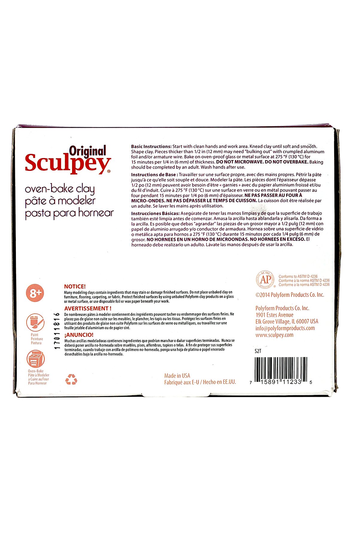 Original Sculpey Terra Cotta Oven Bake Polymer Clay - Non-Toxic Modeling Clay for DIY Crafts, Jewelry Making & Home Decor (1.75 lb) - Perfect for Sculpting, Pottery & Art Projects