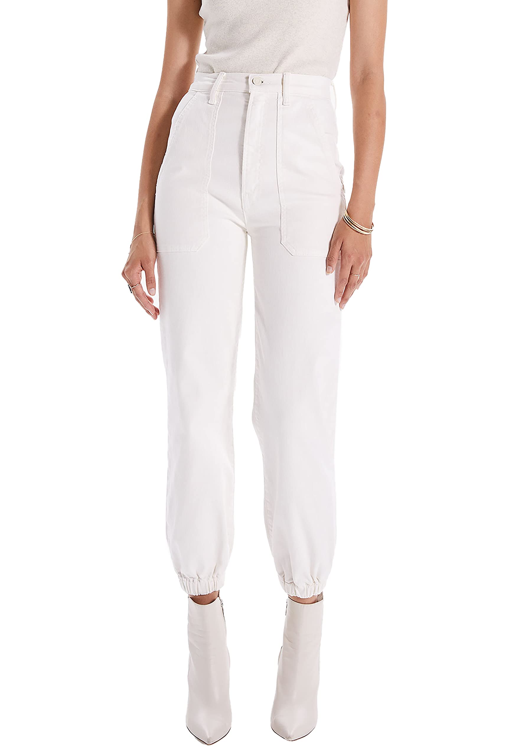 MOTHER Women's Stretch Ankle Jeans - High Waist Skinny Fit Denim Pants for Casual Wear & Spring Outfits