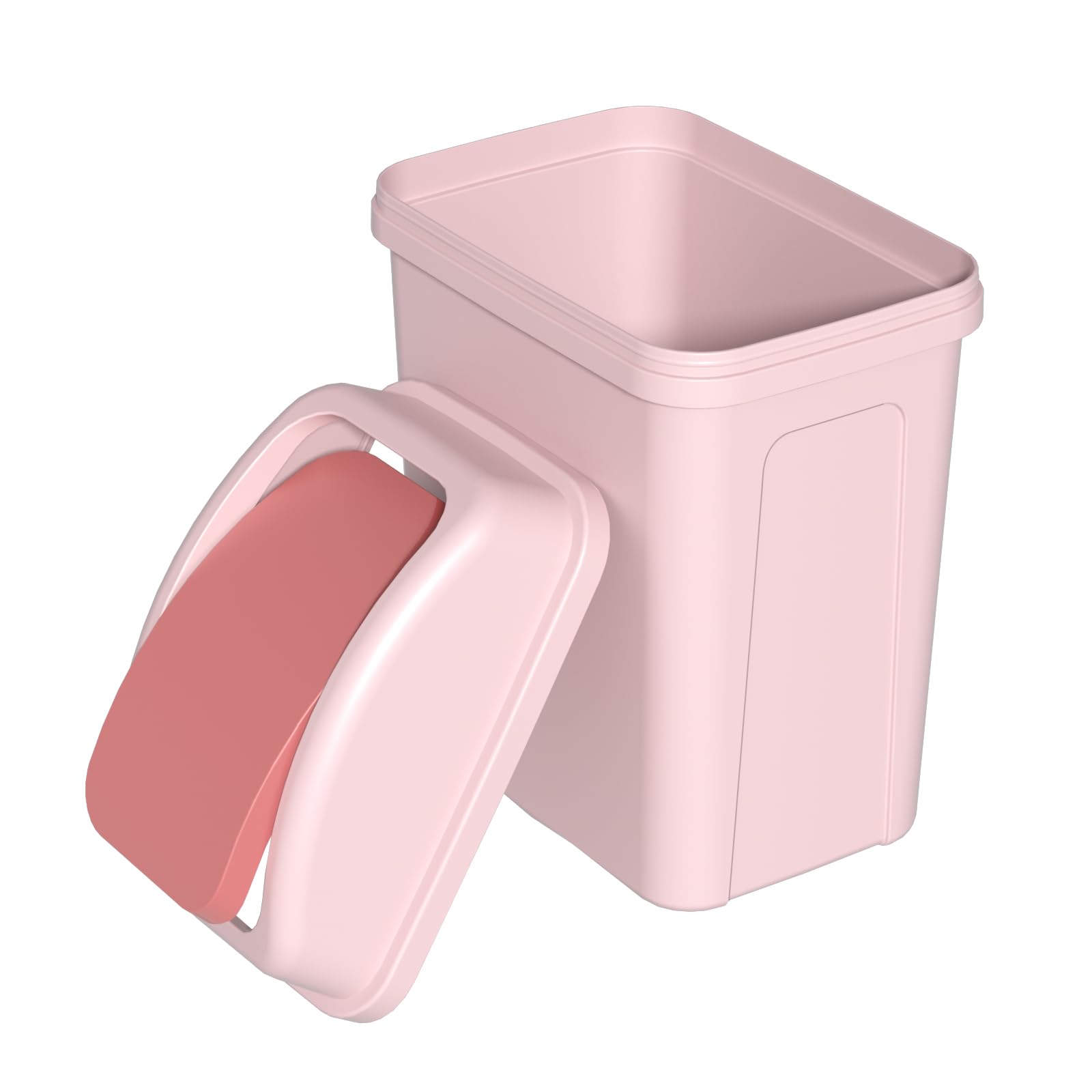 Zopnny Small Plastic Trash Can with Swing Lid - Mini Desktop Garbage Bin for Countertop, Office, Bathroom - Pink (Perfect for Home, Office, Bedroom & Bathroom Waste Disposal)