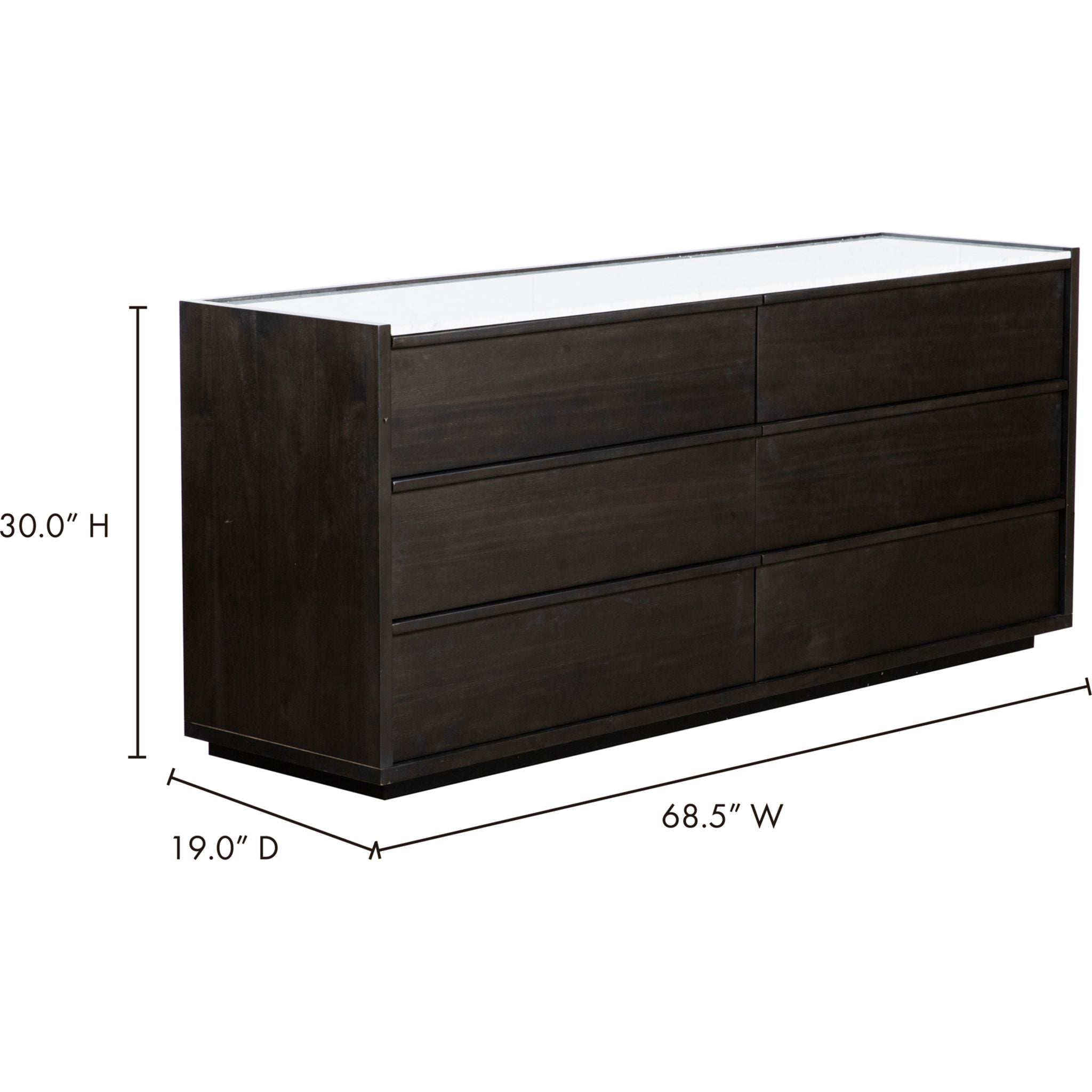 Ashcroft Dresser - Dark Grey 5-Drawer Chest for Bedroom & Closet Organization | Modern Storage Solution for Home & Office