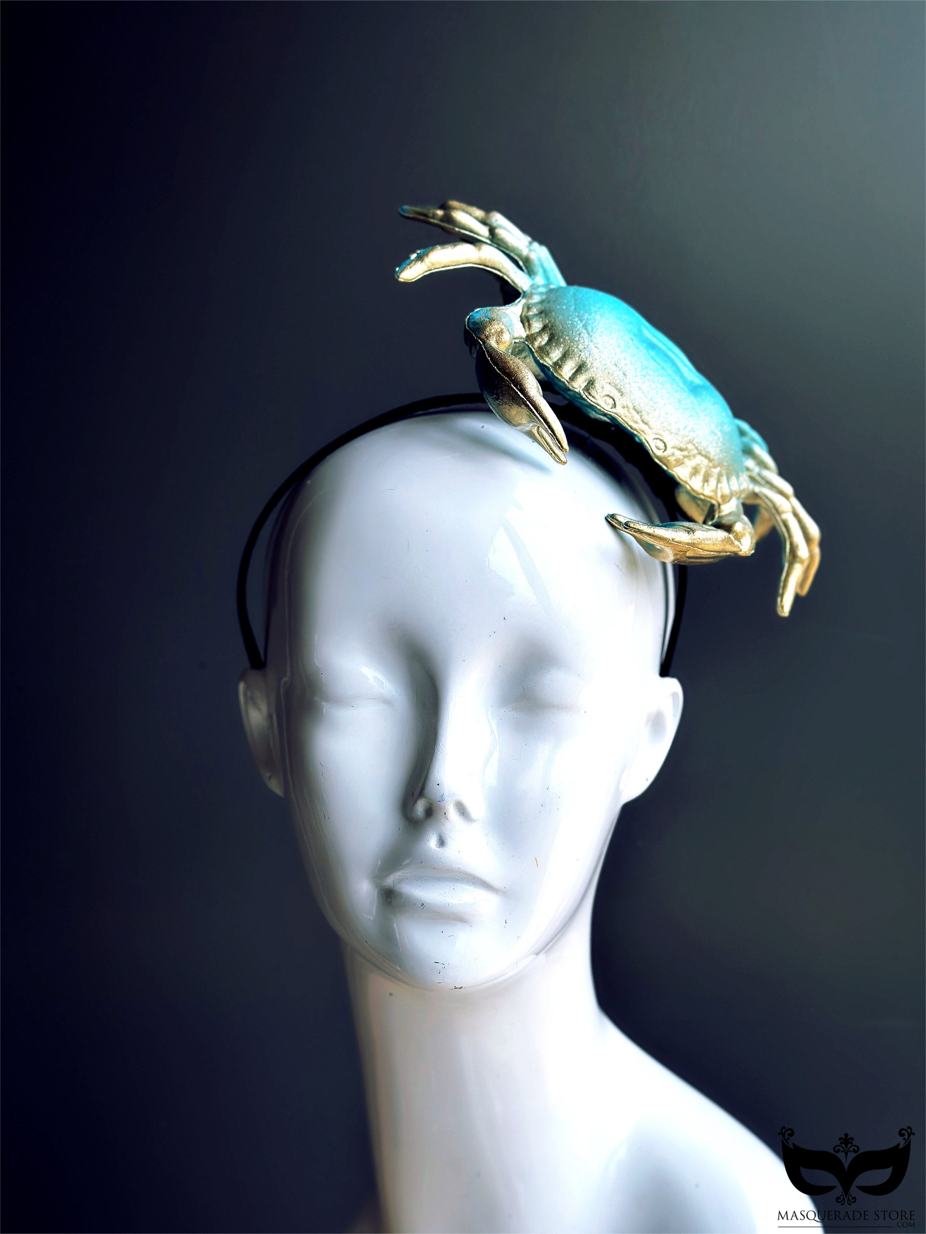 Elegant Crab Fascinator Hair Clip - Ocean Breeze Inspired Seafood Themed Headpiece for Women | Perfect for Beach Weddings, Costume Parties & Themed Events