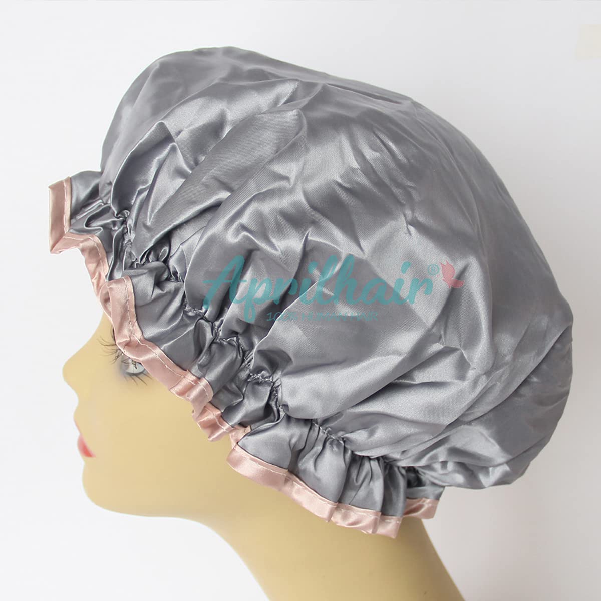 Waterproof Shower Caps for Women - 4 Pack Reusable EVA Bathing Hat with Double Layer Protection, Medium Size - Ideal for Hair Care, Spa, Travel & Swimming