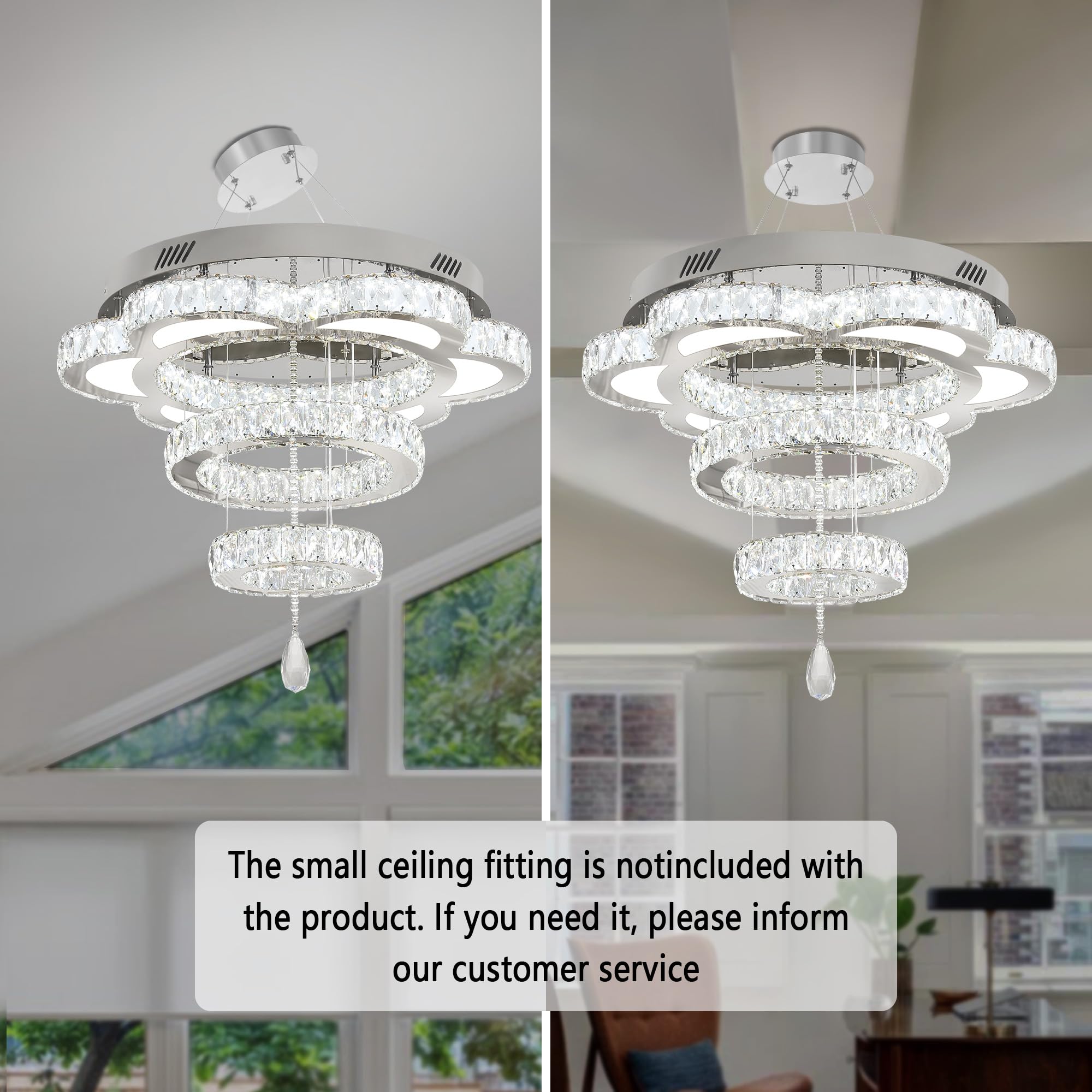 Modern Round Crystal Chandelier - 24