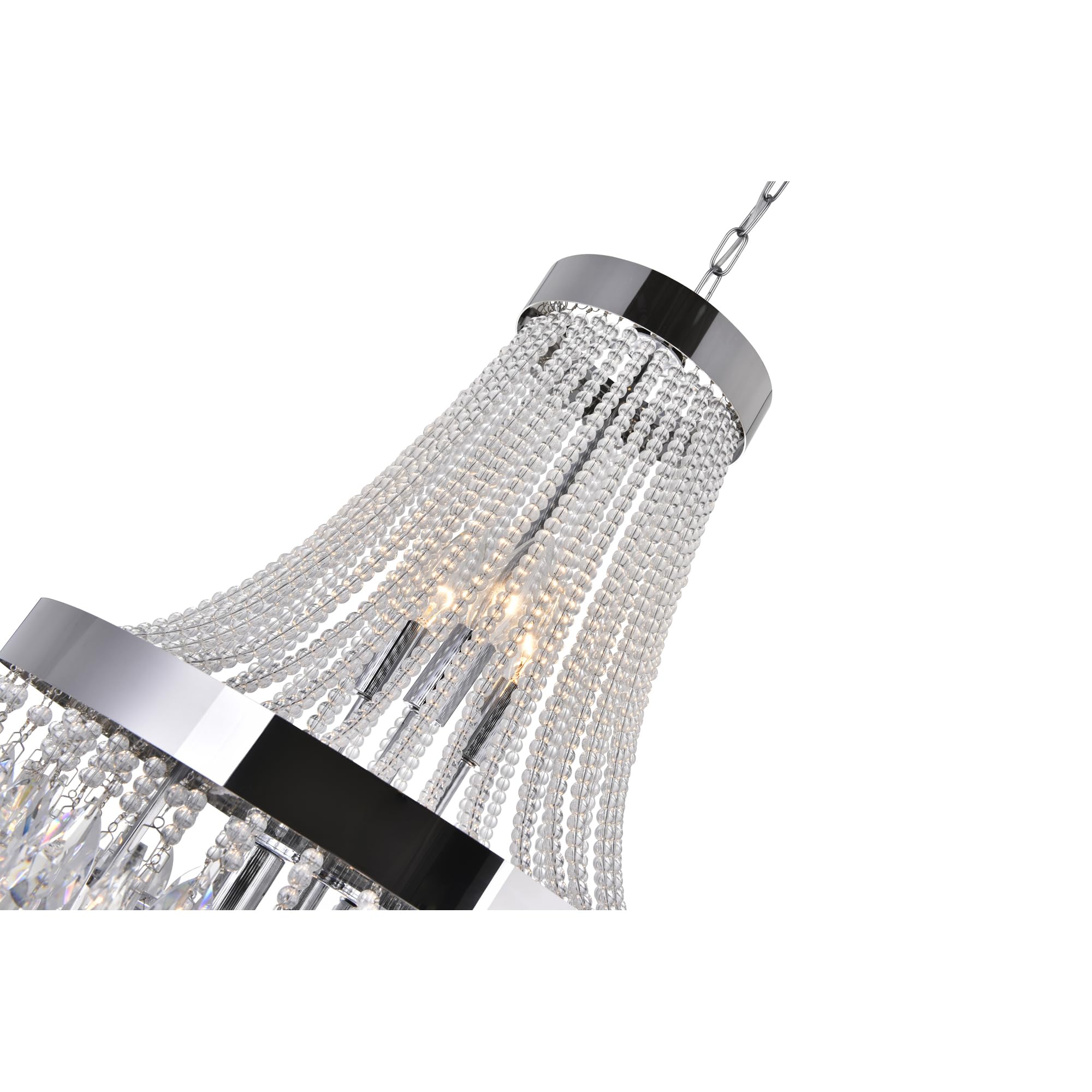 CWI Lighting Vast 6-Light Modern Chandelier with Chrome Finish for Dining Room, Living Room, and Bedroom - Elegant Ceiling Light Fixture for Home Decor