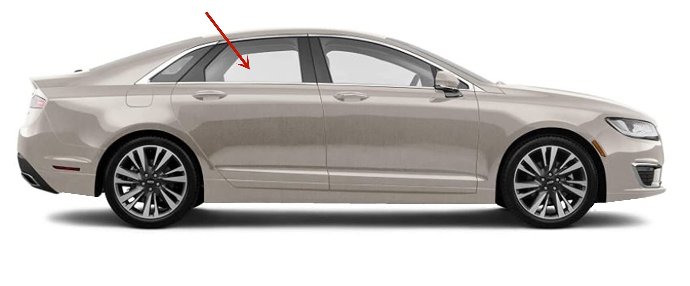 Compatible with Lincoln MKZ 2013-2020 Right Side Rear Door Window Glass Replacement - Perfect for Auto Repair & DIY Car Maintenance