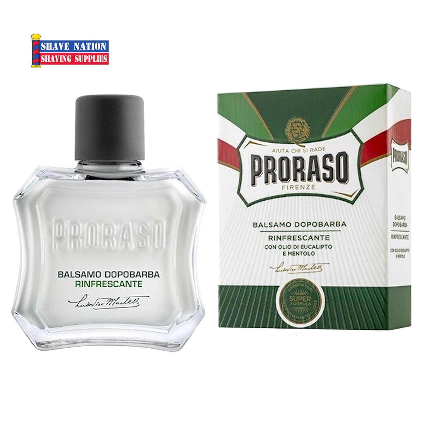 Proraso Menthol Aftershave Balm for Men - Soothing Post-Shave Moisturizer with Cooling Effect | Perfect for Sensitive Skin & Close Shaves