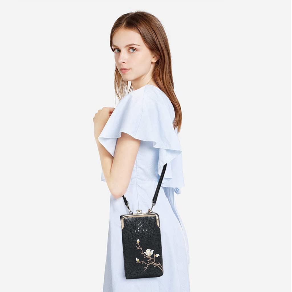 Stylish PU Leather Crossbody Phone Bag for Women - Small Sling Shoulder Purse with Wallet Pocket - Perfect for Travel, Shopping & Daily Use