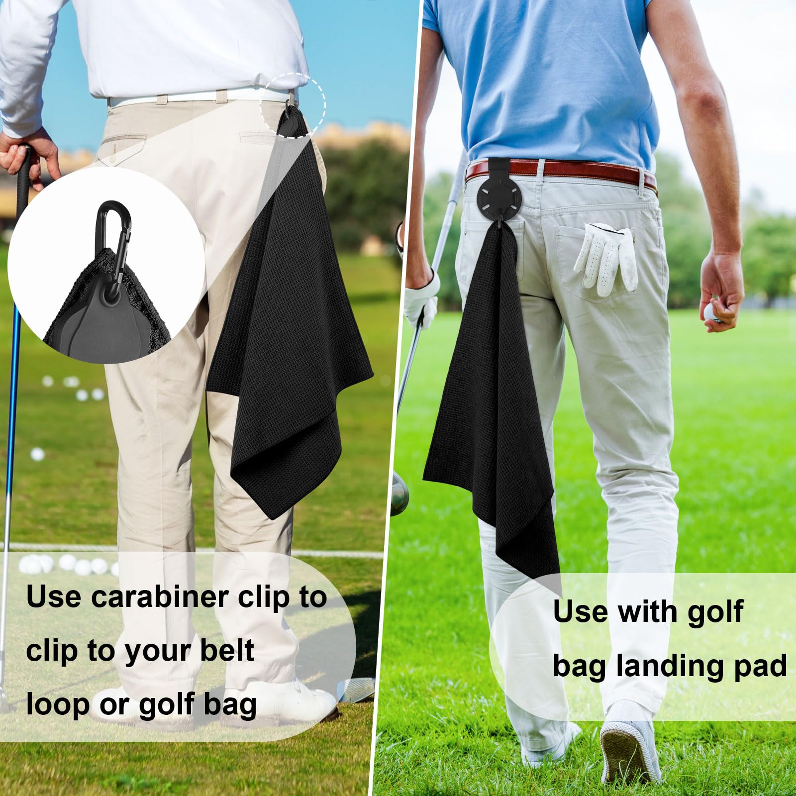 iGuerburn Magnetic Golf Towel with Super Strong Magnet Clip - 19.5