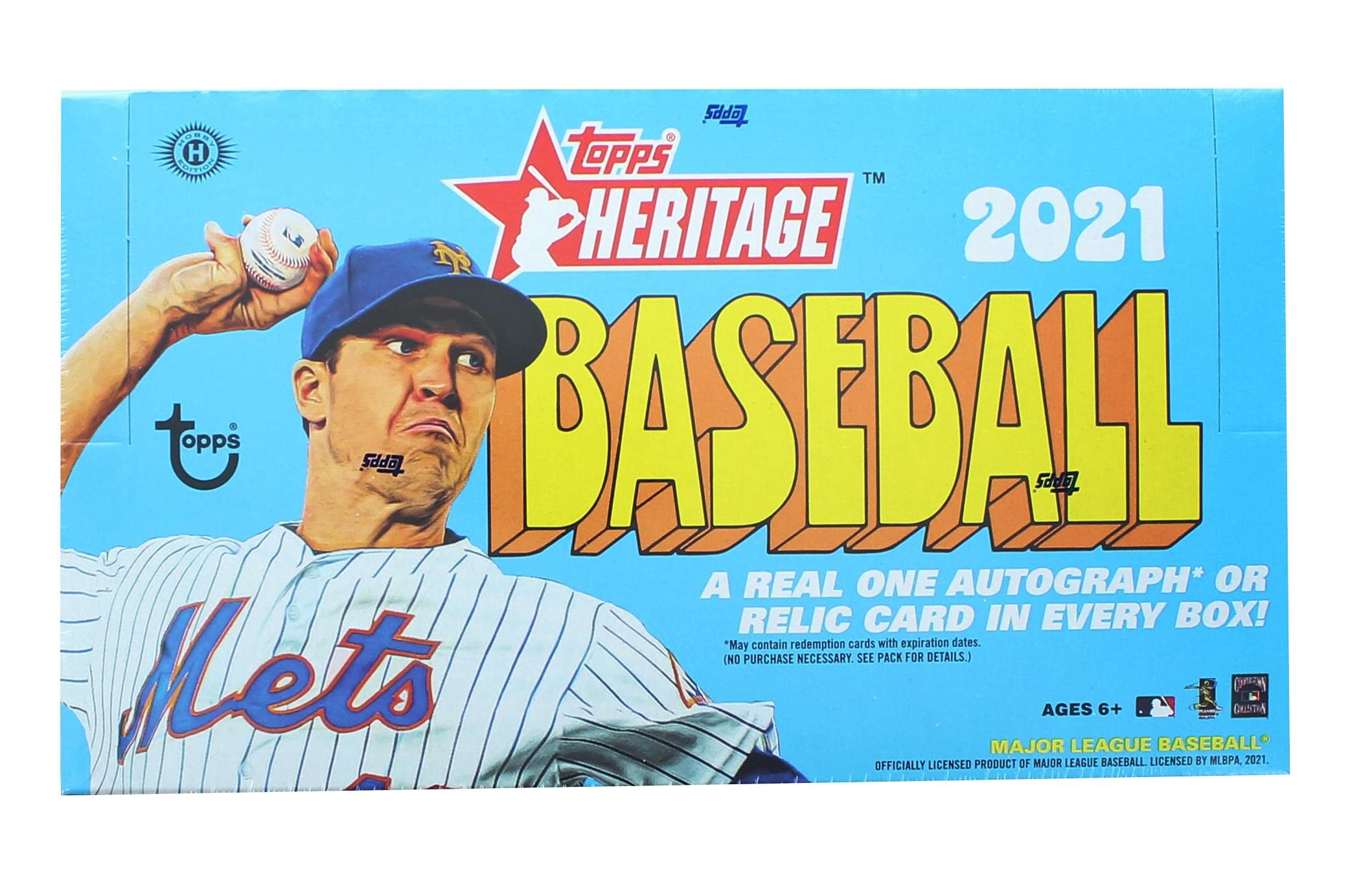 2021 Topps Heritage Baseball Hobby Box - 24 Packs (9 Cards Each) | MLB Trading Cards Collection for Sports Fans & Collectors - Perfect for Trading, Gifting, and Display