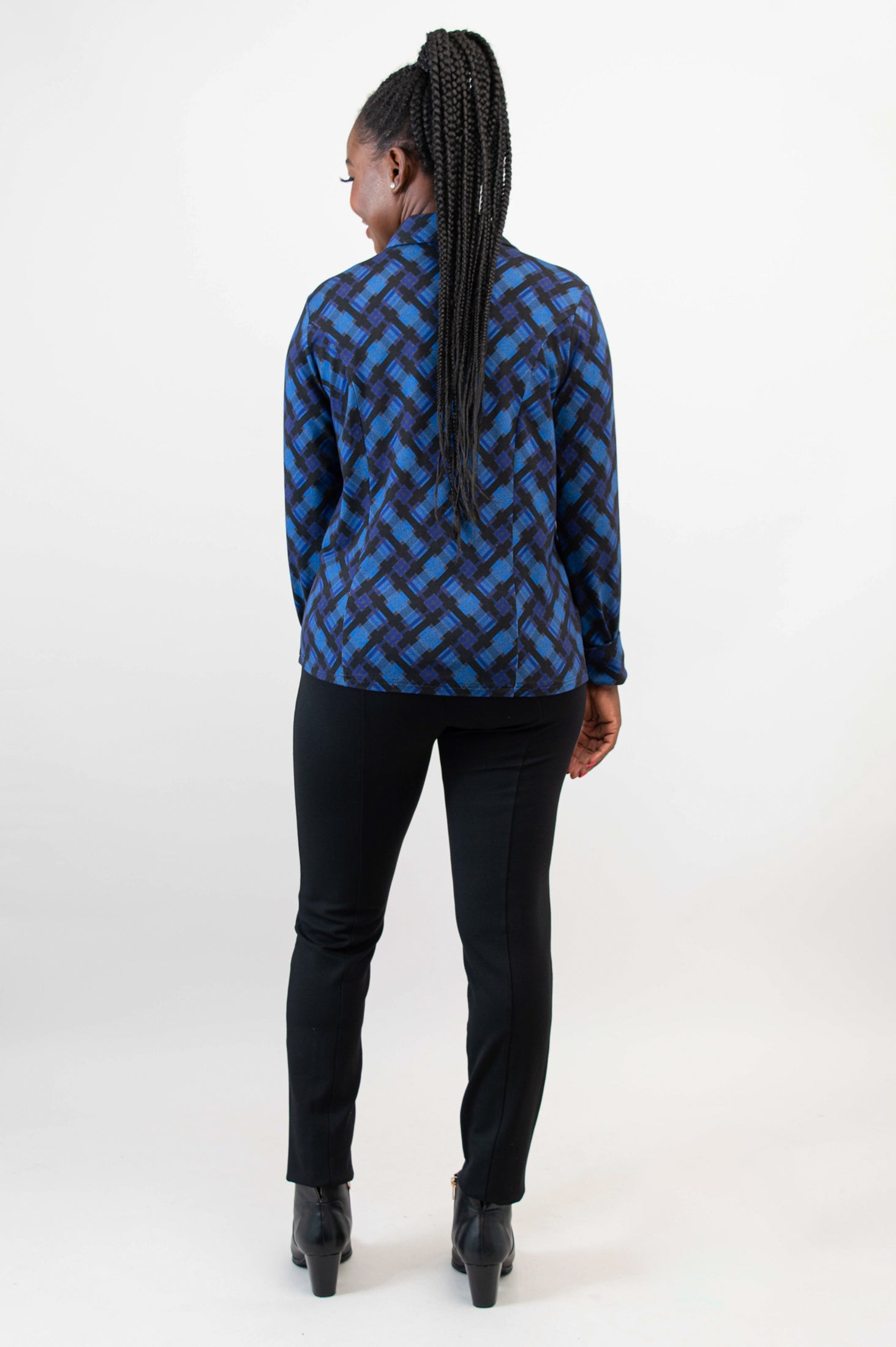 Harley Long Sleeve Top - Soft Bamboo Fabric with Scottish Isles Print | Women's Casual Shirt for Everyday Wear & Outdoor Activities
