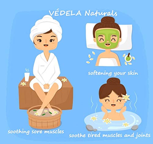 VÉDELA Naturals Lavender Bath Salt - 250g Relaxing Soak with Sea Salt & Pink Himalayan Salt | Aromatherapy Stress Relief & Muscle Relaxation for Women | Perfect for Spa Nights, Self-Care Rituals & Gift Giving