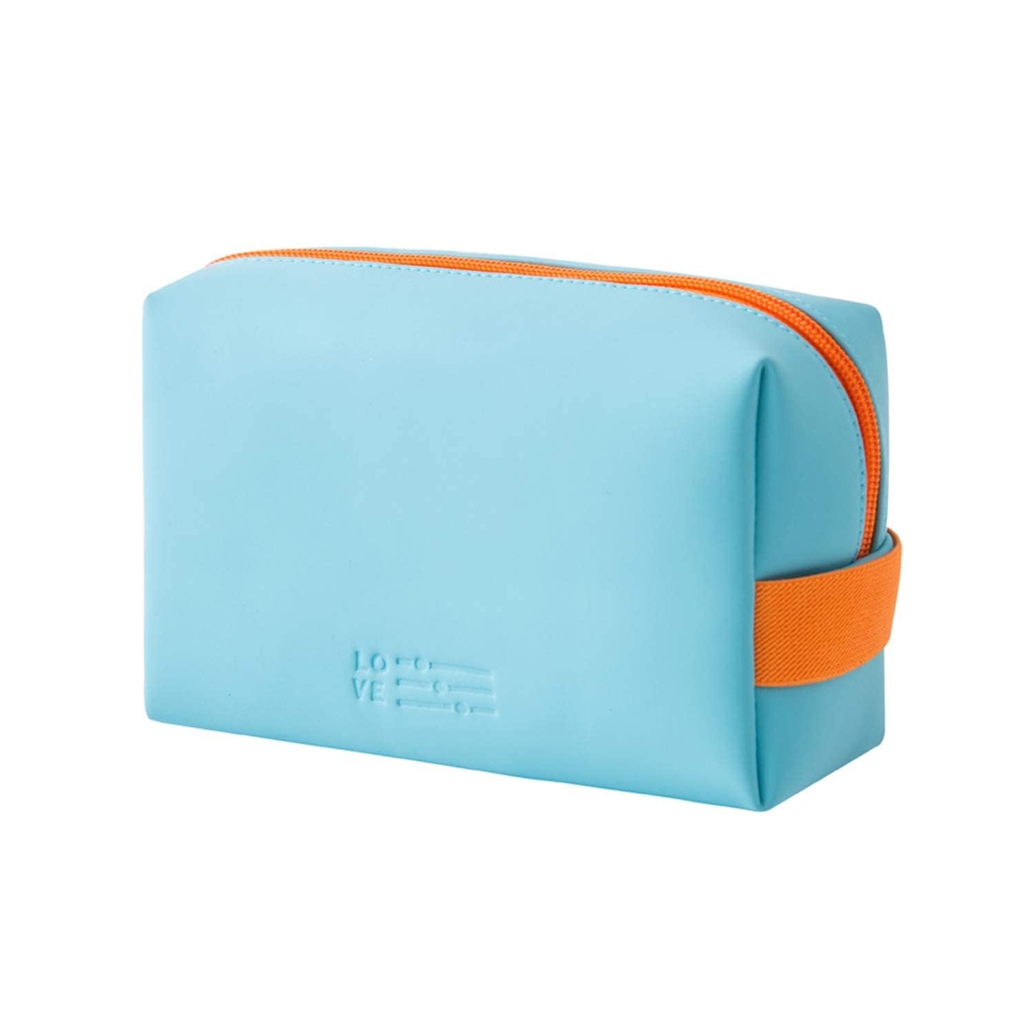 Prostuff.in Compact Travel Makeup Bag for Women - Waterproof PU Leather Cosmetic Organizer with Zipper, Portable Toiletry Pouch for Storage & Organization | Perfect for Daily Use, Travel, Gym & On-the-Go Beauty Essentials