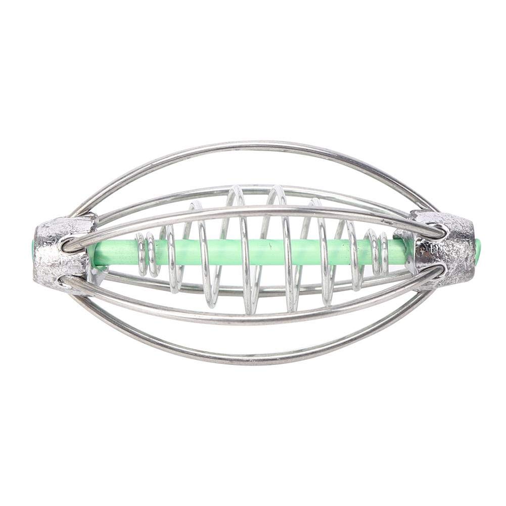 **10Pcs Stainless Steel Carp Fishing Feeder Bait Holder Spring - Durable 36g Bait Cage Tackle Accessory with Pendant Bead for Carp Fishing | Perfect for Freshwater & Lake Fishing**