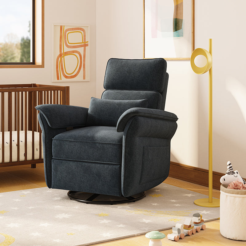 Comfortable Nursery Power Glider Recliner Chair with Custom Fabric Options - Perfect for Breastfeeding, Rocking Baby to Sleep & Nursery Decor
