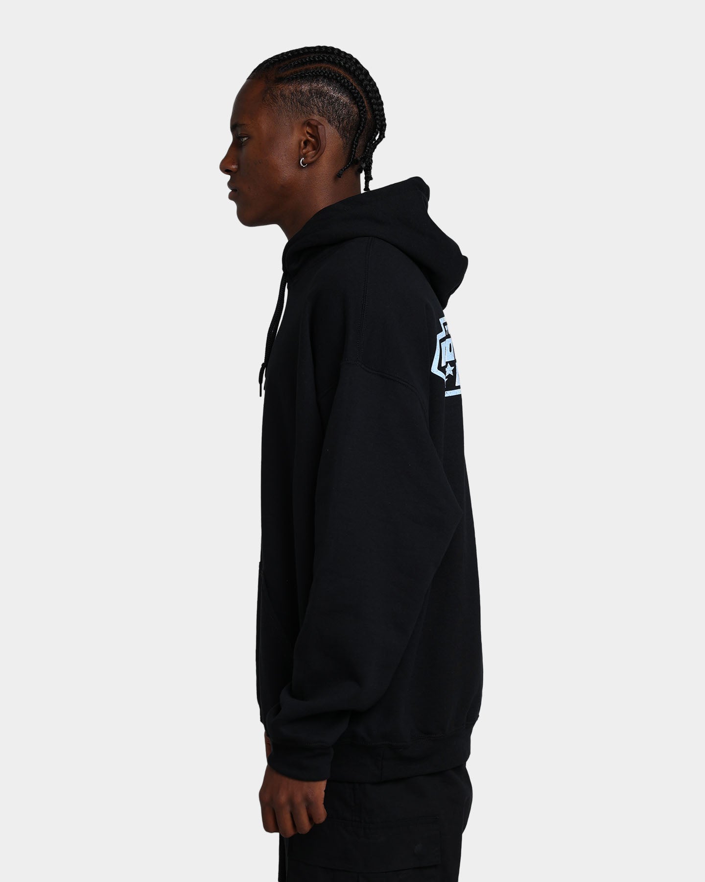American Thrift X Powerpuff Girls Grid Logo Hoodie - Black | Cartoon Streetwear for Women & Teens | Perfect for Casual Wear, Cosplay & Anime Conventions