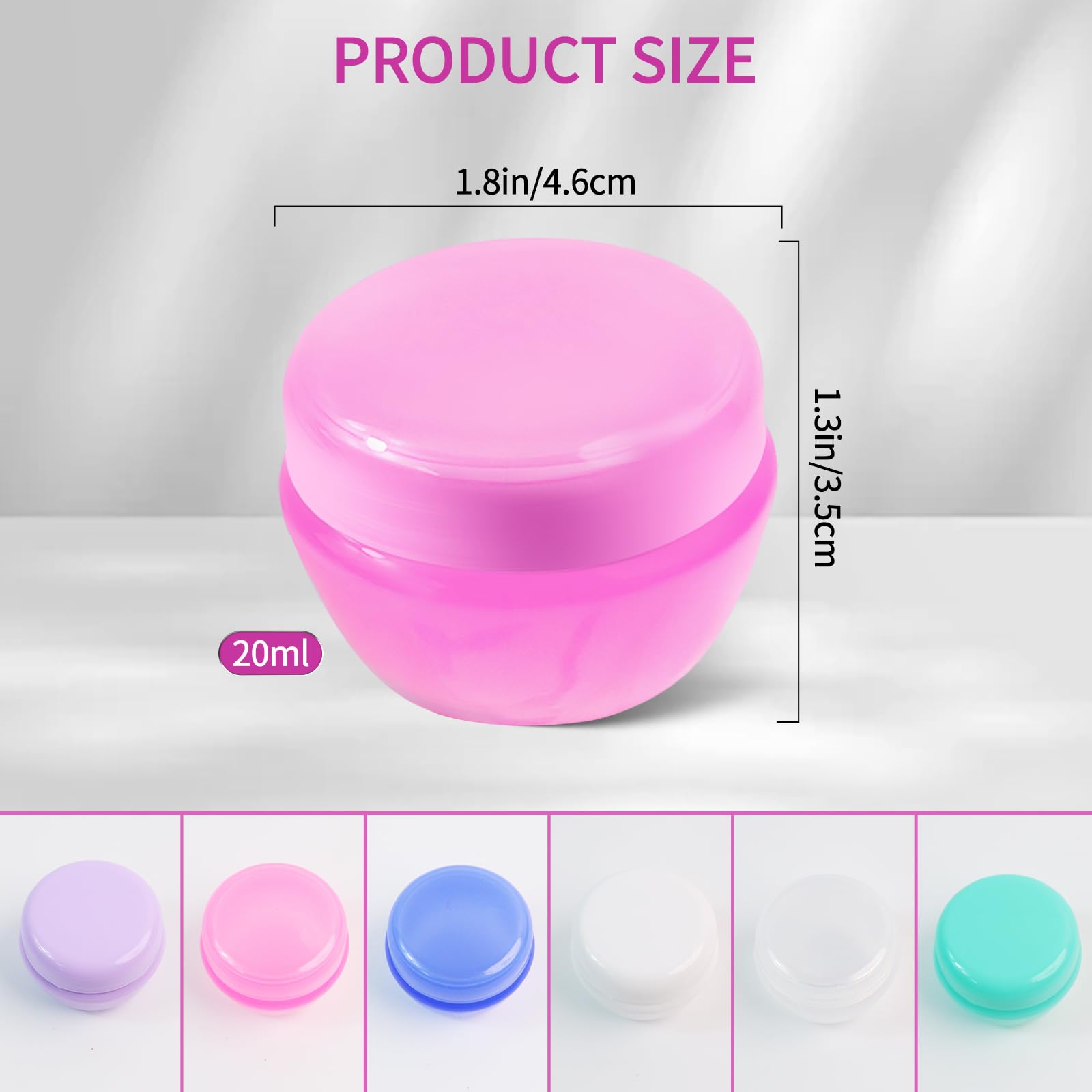 6 Pcs 20ml Small Travel Containers - Leak-Proof Mini Toiletry Bottles for Shampoo, Lotion, Cream & Essential Oils | TSA Approved Compact Containers with 2 Mini Spoons | Perfect for Air Travel, Camping & Gym