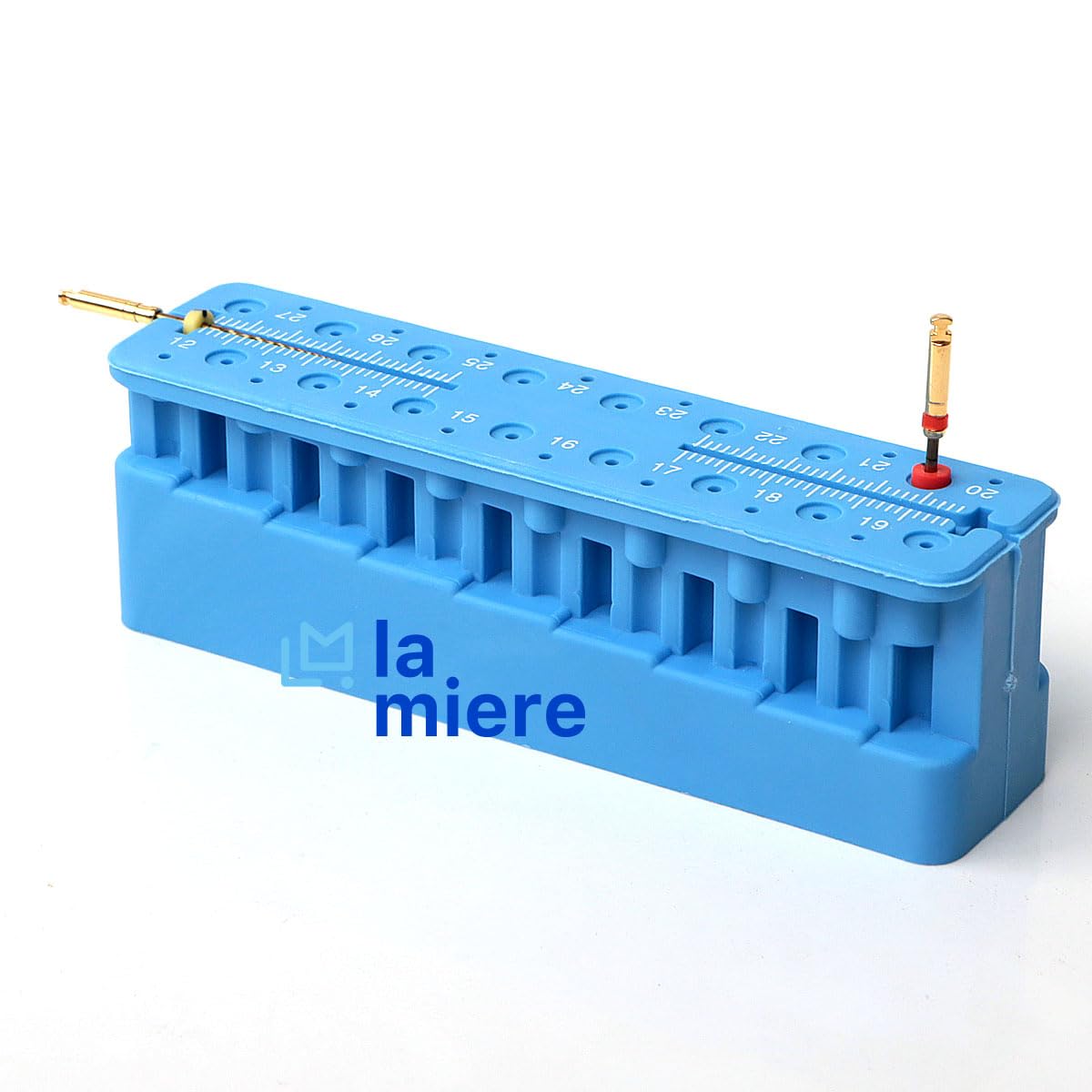 Autoclaveable Endodontic File Holder with Measuring Ruler - Dental Measuring Tools for Root Canal Procedures (A-Upside Measure) - Perfect for Dentists, Endodontists & Dental Clinics
