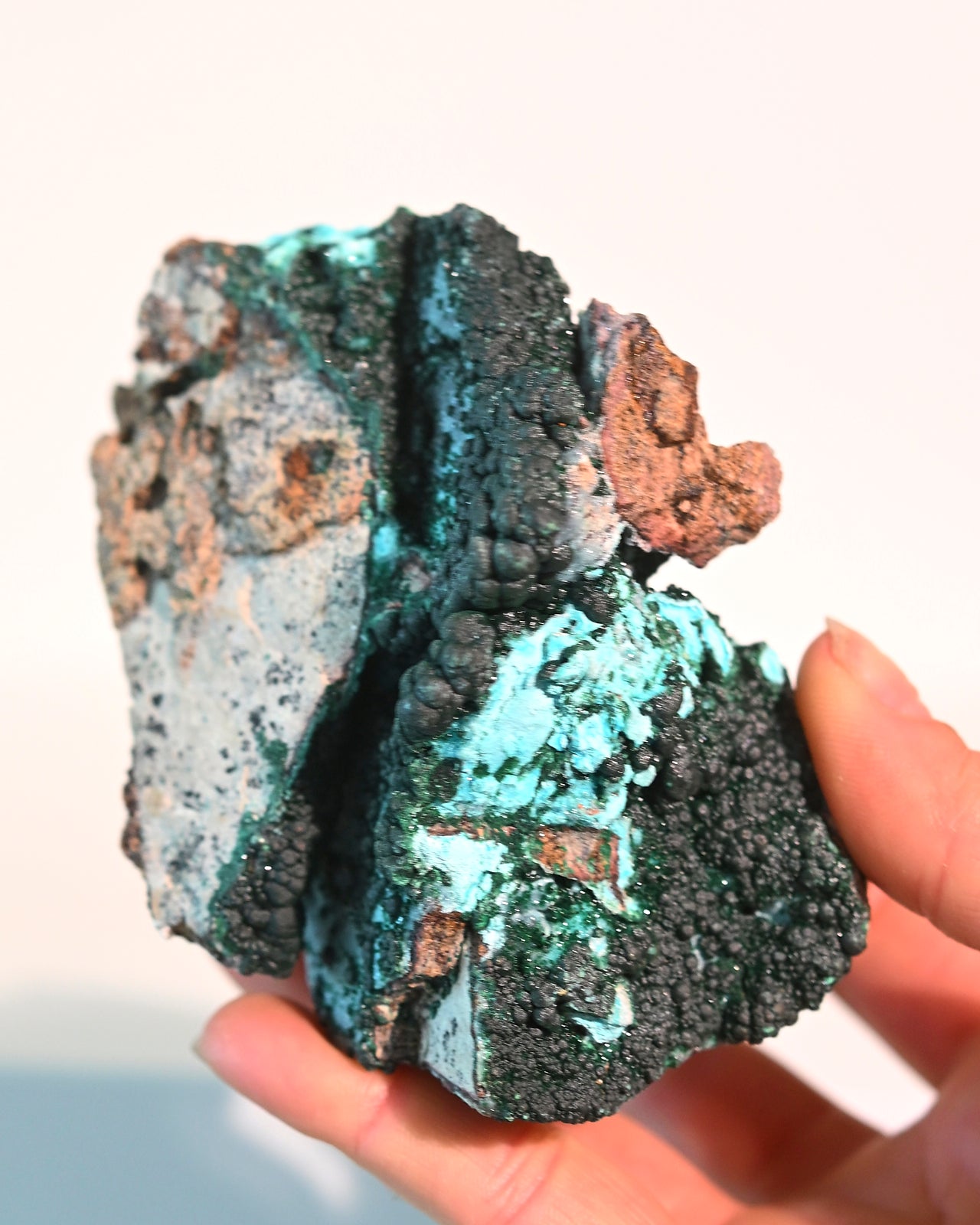 Natural Druzy Chrysocolla Gemstone - 4 Inch Healing Crystal for Jewelry Making, Home Decor & Spiritual Healing | Perfect for Meditation, Energy Work & Gift Giving