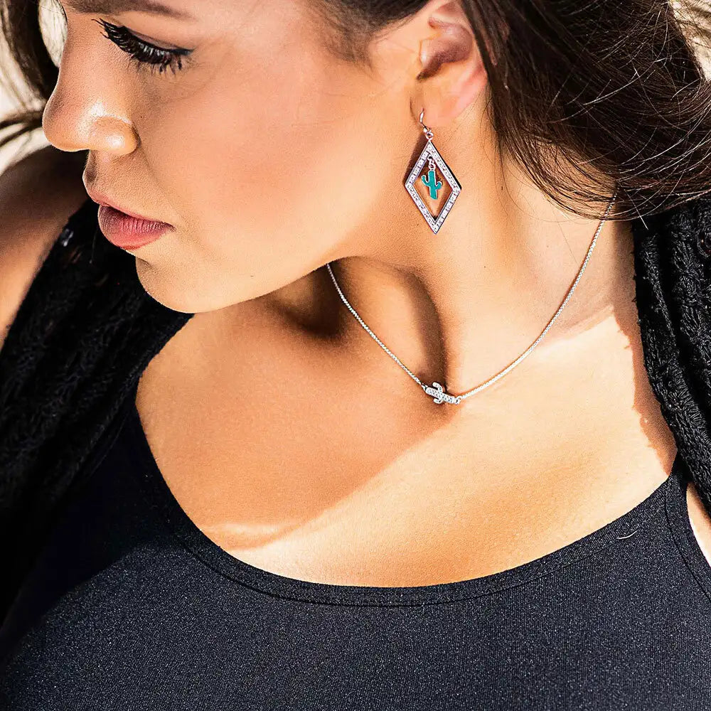 Two Sides To Every Cactus Necklace - Unique Boho Pendant for Women | Perfect for Summer Outfits, Beach Vacations & Festival Fashion