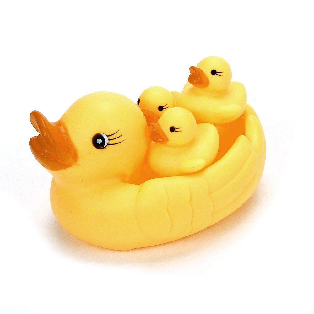4PCS Rubber Duck Bath Toys for Babies - Big & Small Ducky Set for Bathtime Fun