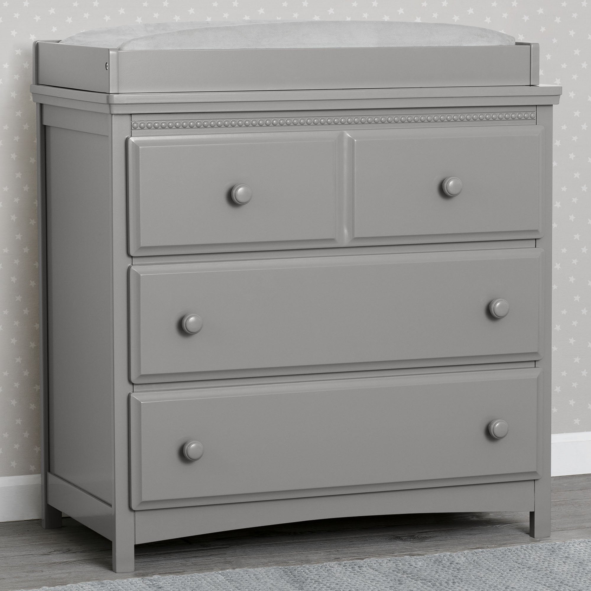 Emerson 3-Drawer Baby Dresser with Changing Table Top - Nursery Storage Solution for Diapers, Clothes & Essentials