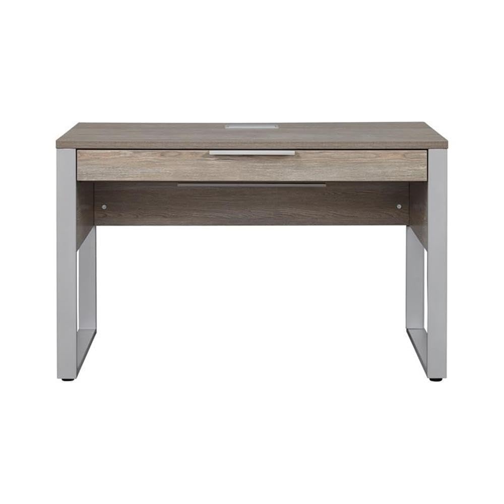 Modern Gray Rectangular Home Office Desk - Stylish & Functional Workspace Furniture for Small Spaces