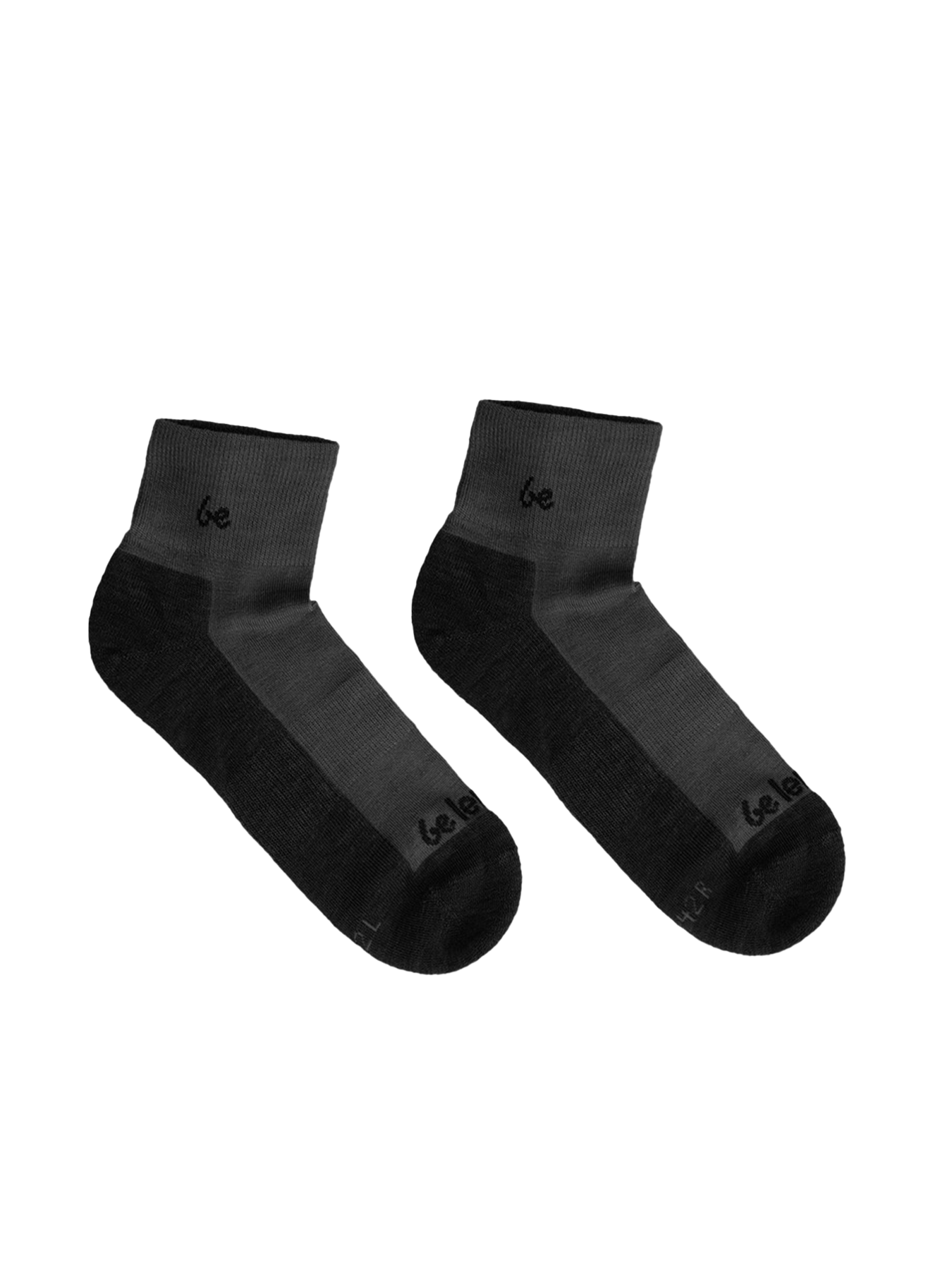 Barefoot Socks for Men & Women - 3 Pack Merino Wool Crew Socks by Be Lenka - Grey - Comfortable & Breathable for Yoga, Running & Outdoor Activities