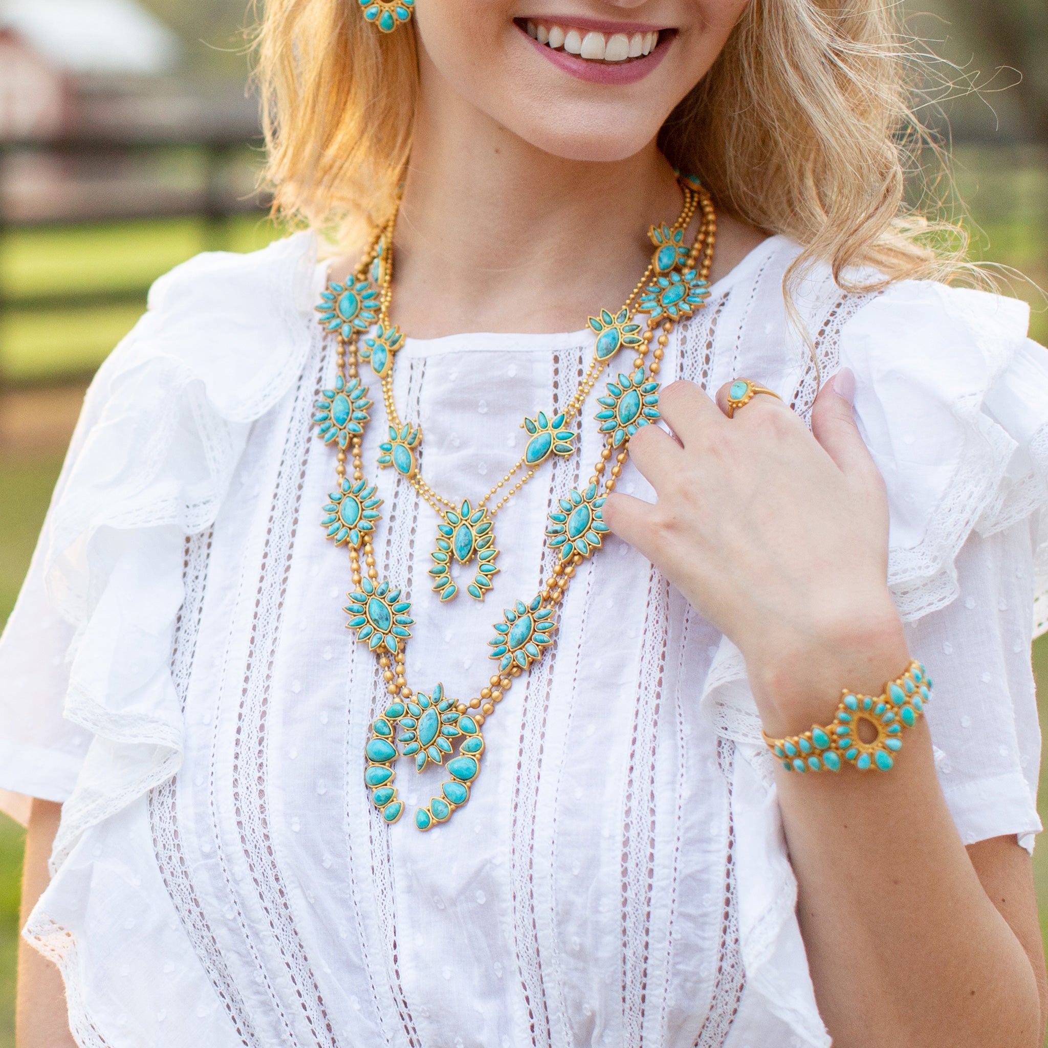 Handmade Sterling Silver Sweet Squash Blossom Necklace - Southwest Style Jewelry for Women | Perfect for Boho Fashion, Festivals & Special Occasions