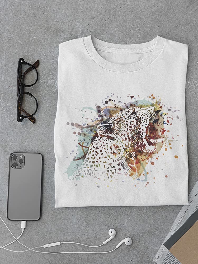 Men's Paint Splash Leopard Print Graphic T-Shirt - Casual Streetwear for Everyday Wear & Urban Fashion