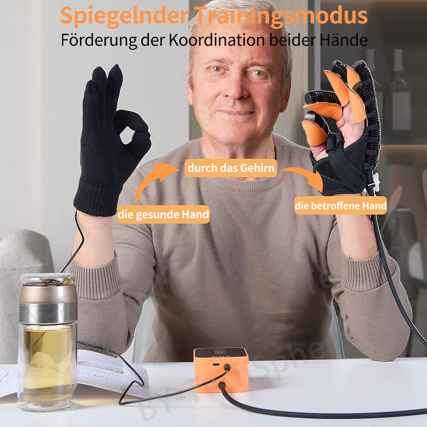 Stroke Rehabilitation Gloves for Hand Recovery - Finger Flexion Therapy Gloves for Hemiplegia & Physio Therapy - Ideal for Post-Stroke Hand Mobility Training at Home