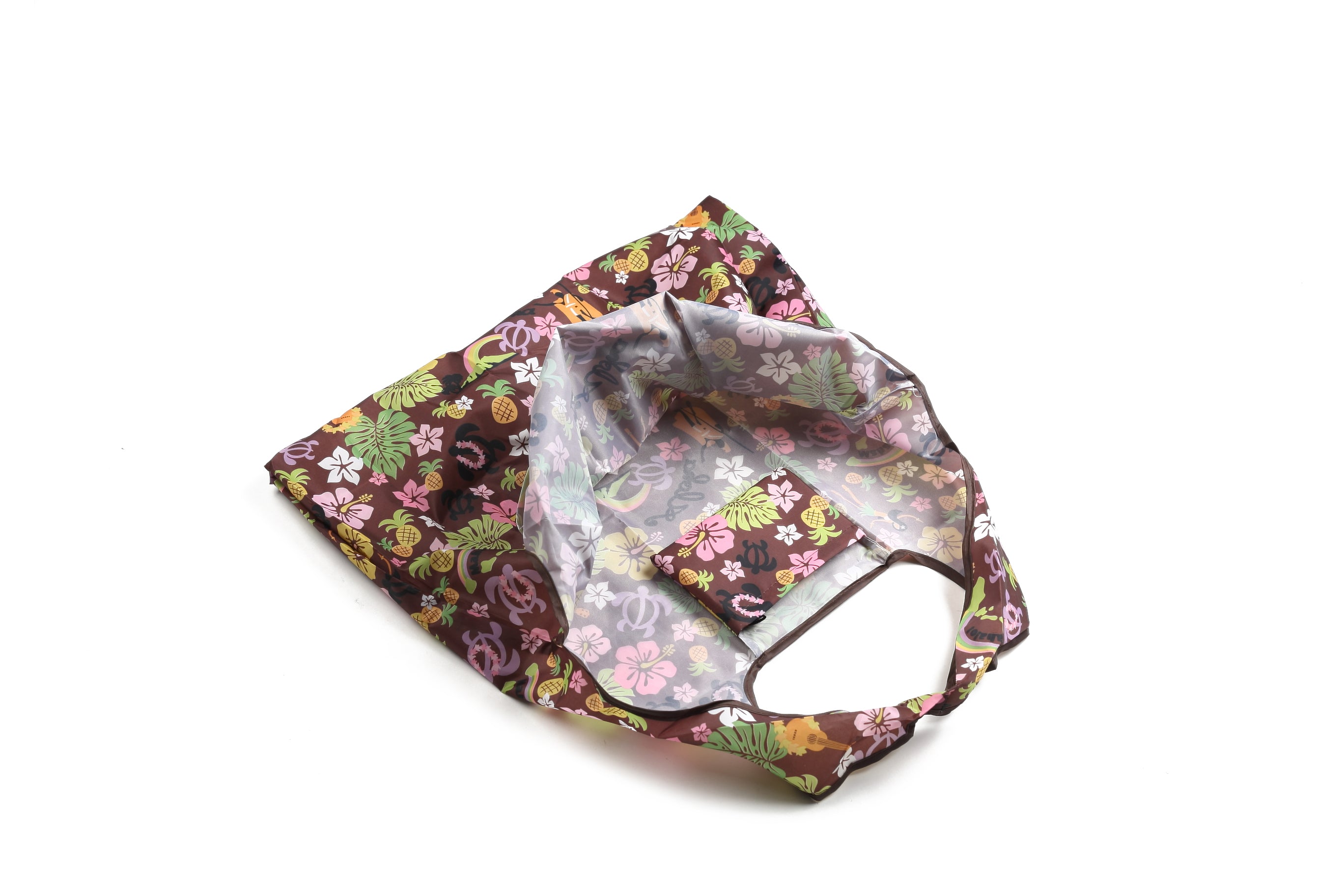 Jackie Rainbow Brown Foldable Tote Bag - Stylish & Portable for Shopping, Travel, and Daily Use