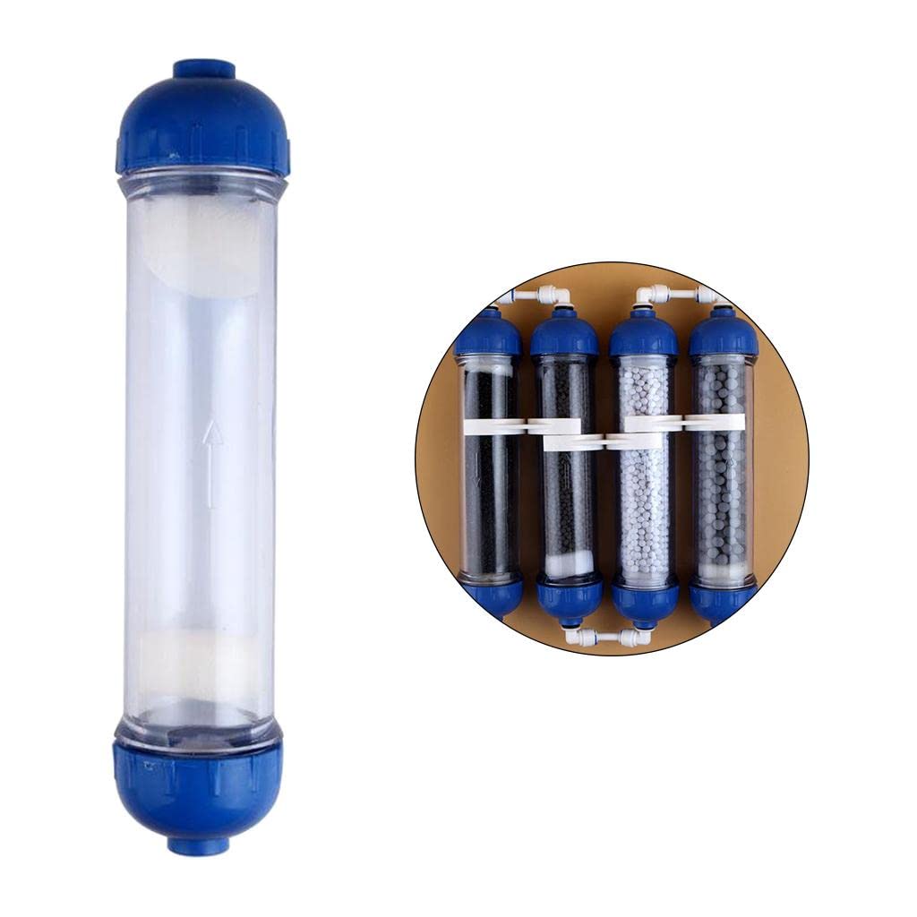 Homozy T33 Water Filter Housing - Empty Refillable Bottle for DIY Reverse Osmosis System | Inline Water Filtration Shell with Tube | Perfect for Home, RV & Under Sink Water Purification