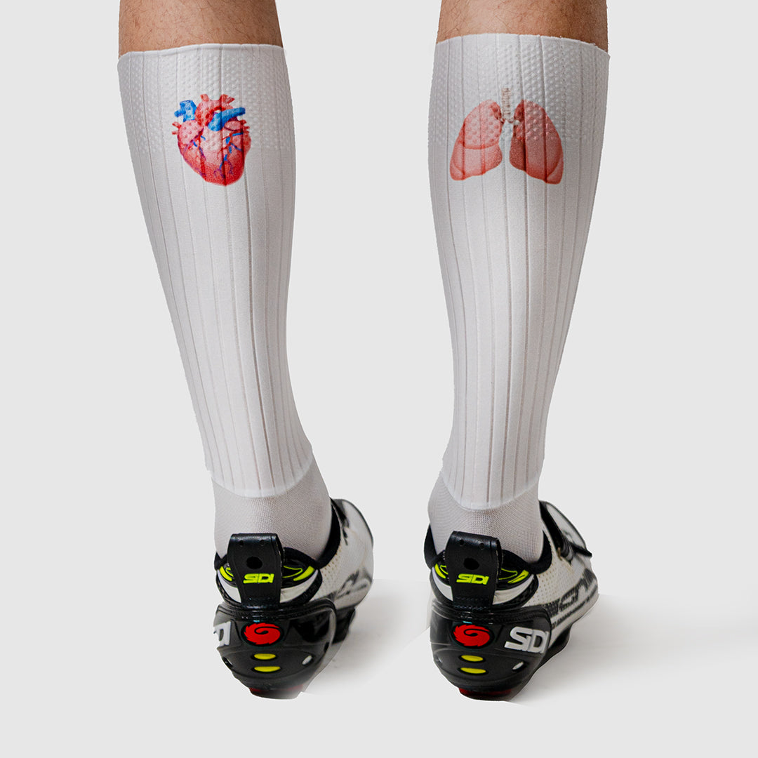 Heart & Lung Aero Socks - Breathable Compression Socks for Running, Cycling & Travel - Improve Circulation & Reduce Swelling - Perfect for Athletes & Frequent Flyers