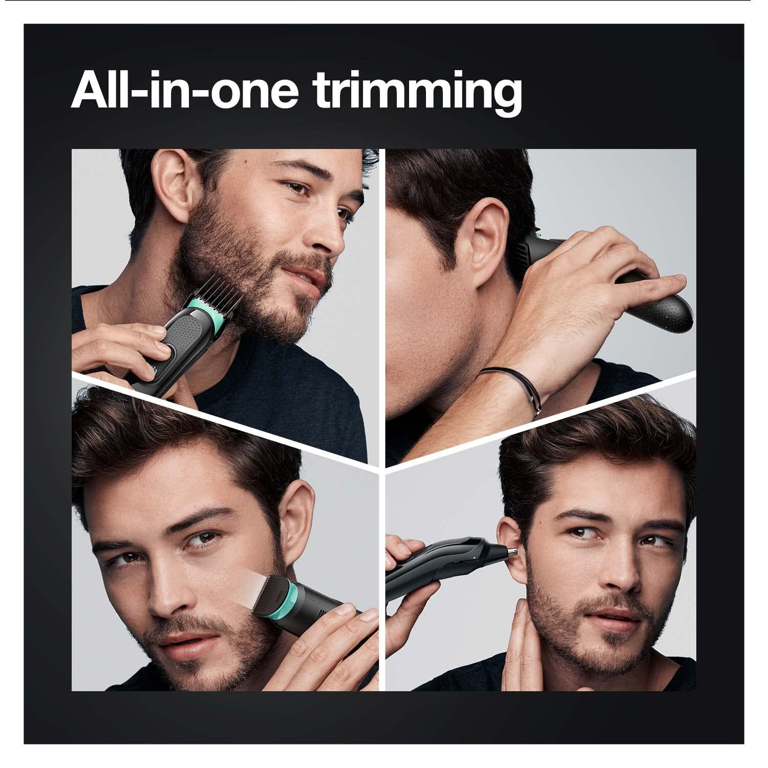 Braun 6-in-1 Multi-Grooming Kit for Men - Professional Beard Trimmer, Hair Clipper & Body Groomer - Perfect for Home, Travel & Gifting (Black)